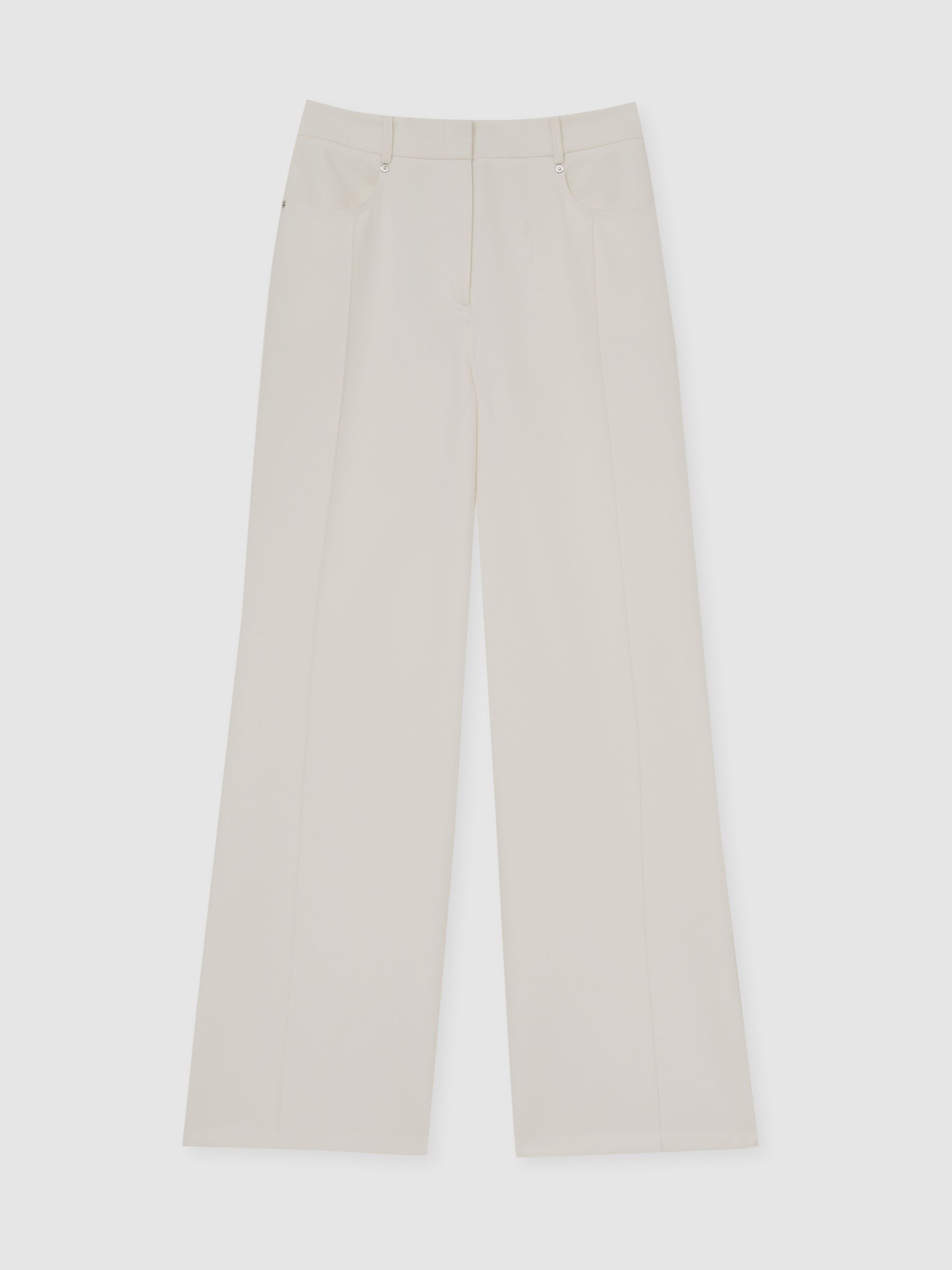 Petite Palazzo Tailored Trousers in Ivory