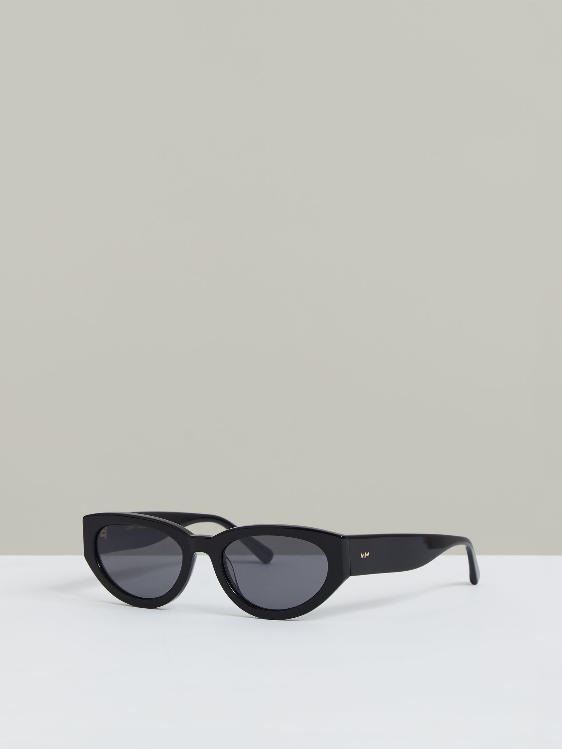 MESSYWEEKEND Oval Frame Sunglasses in Black