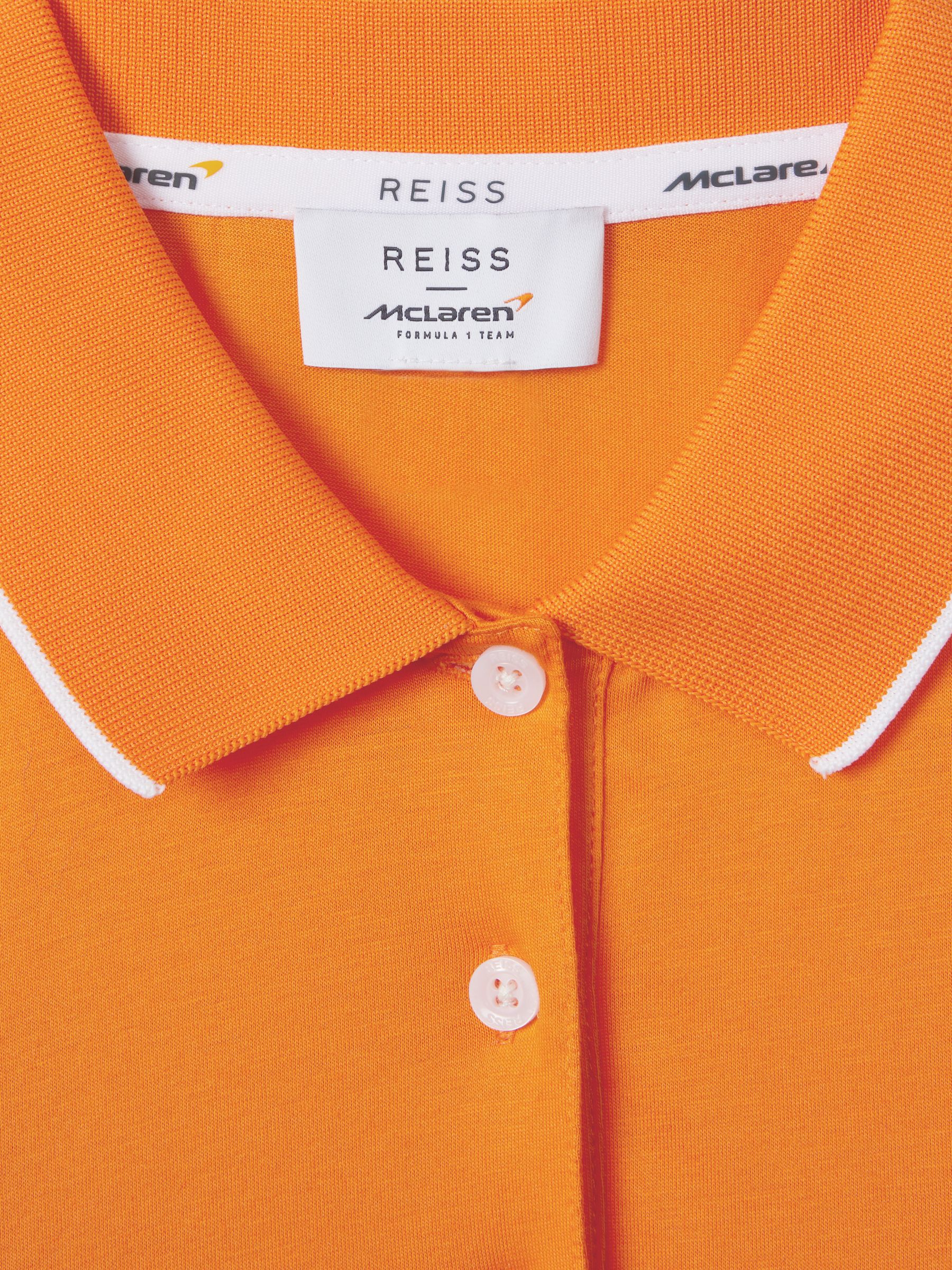 McLaren F1 Mercerised Cotton Polo Shirt in Papaya
