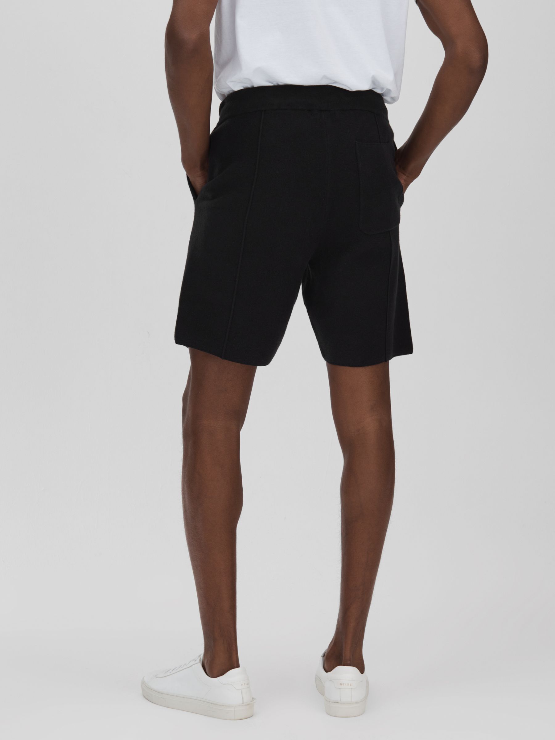 Paige Drawstring Sweat Shorts in Black