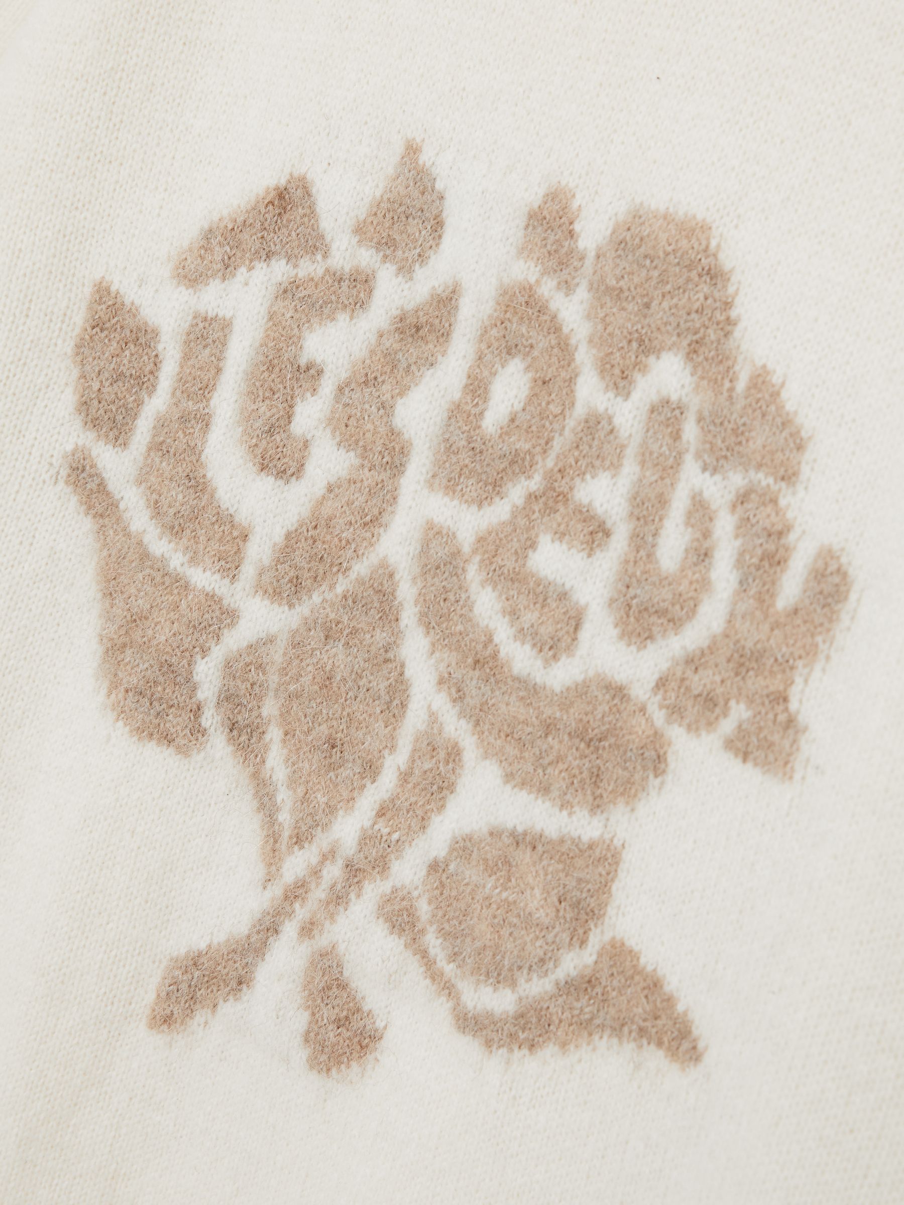 Les Deux Rose-Jacquard Jumper in Sand/Ivory