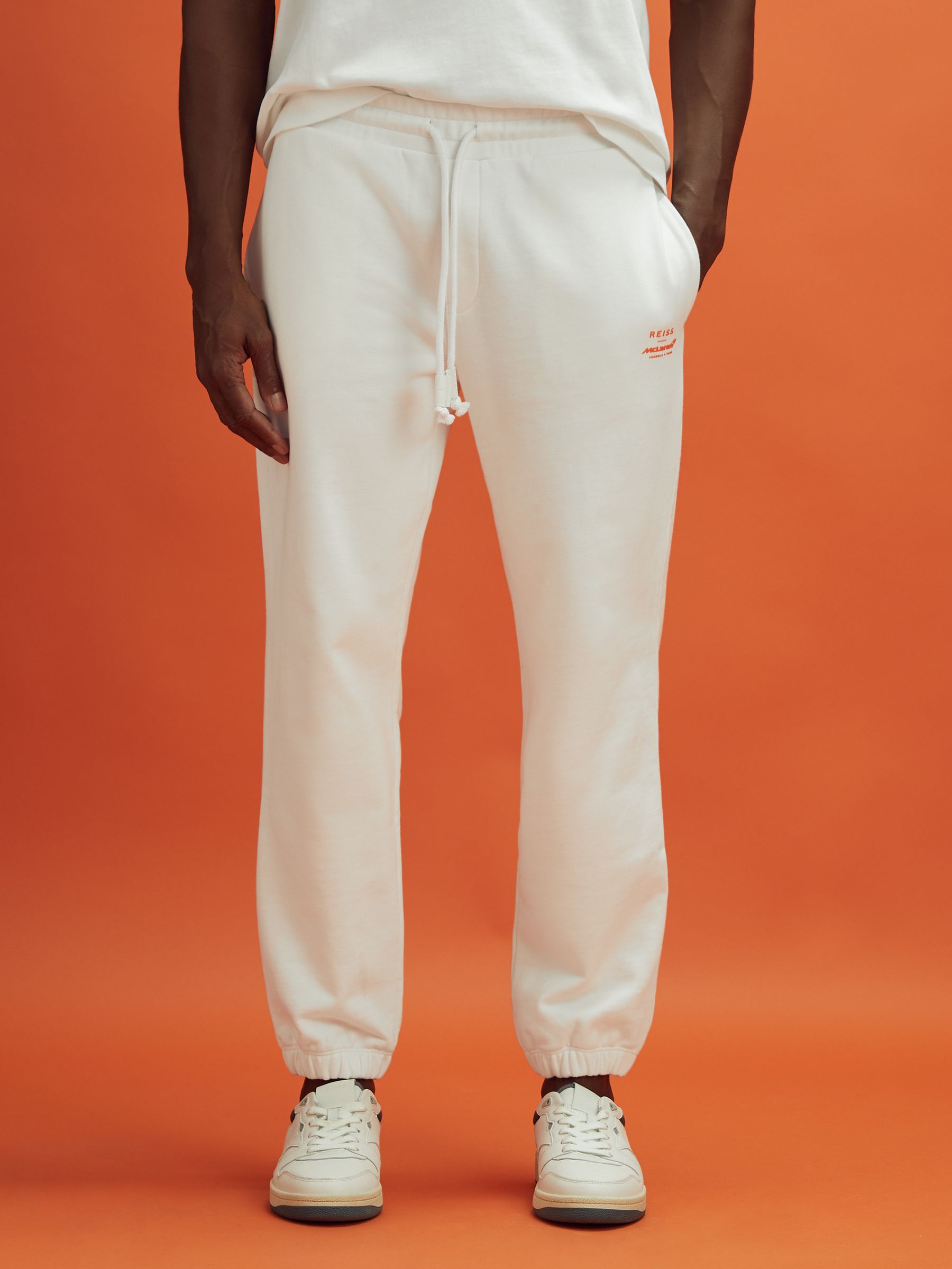 Drawstring Joggers in White
