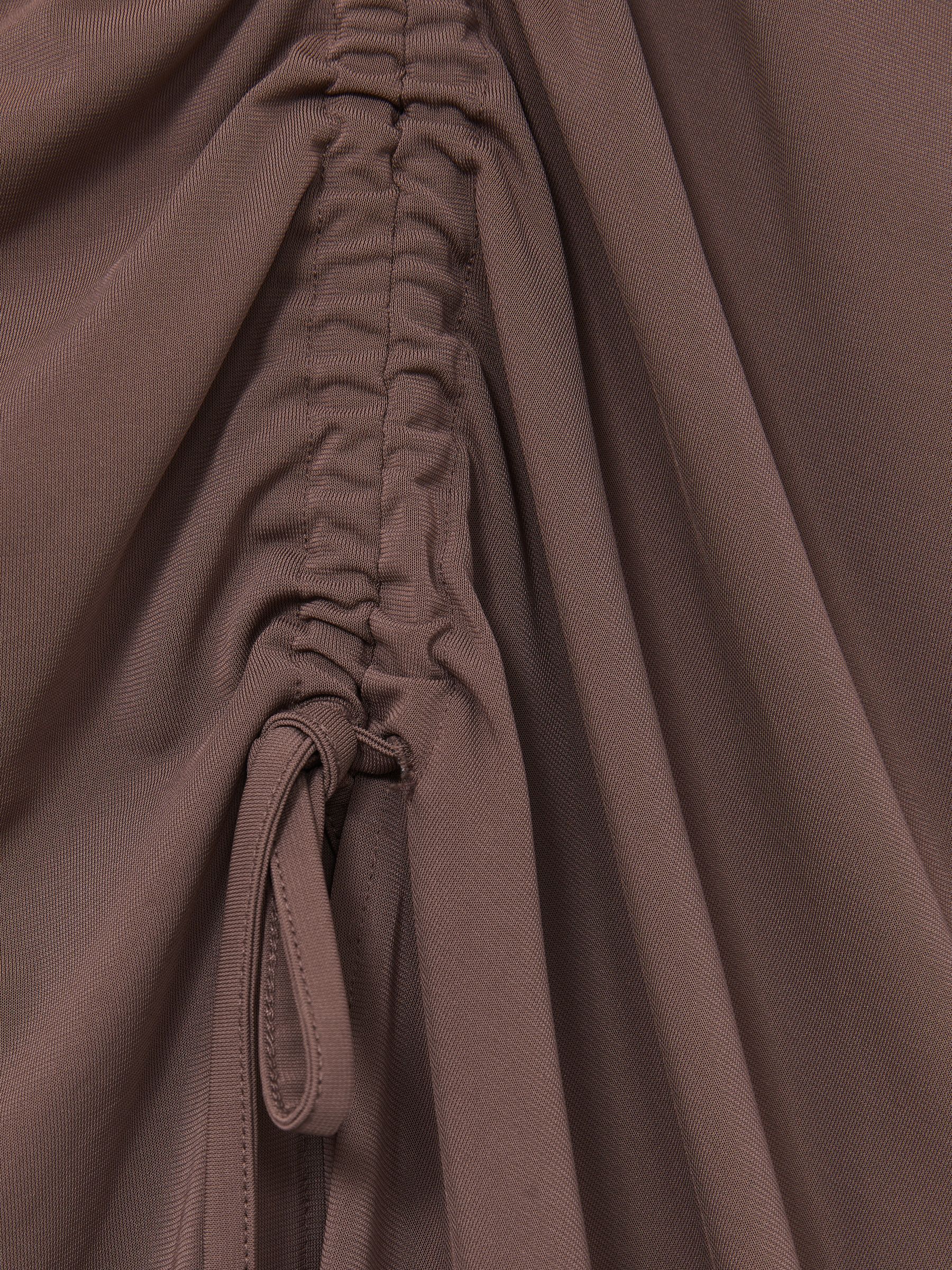 Ruched Midi Skirt in Mink