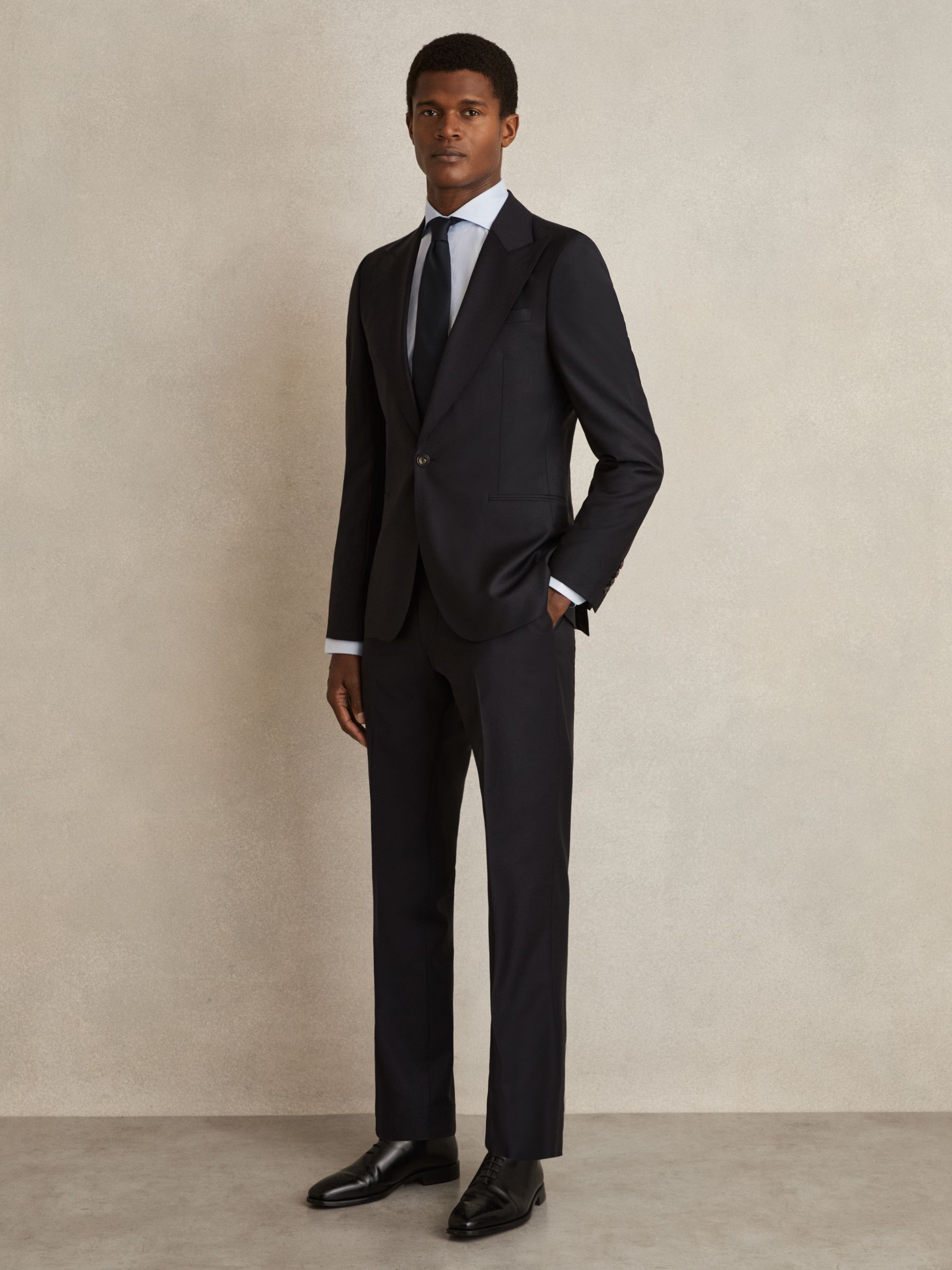 Slim Fit Cotton Double-Cuff Shirt in Soft Blue