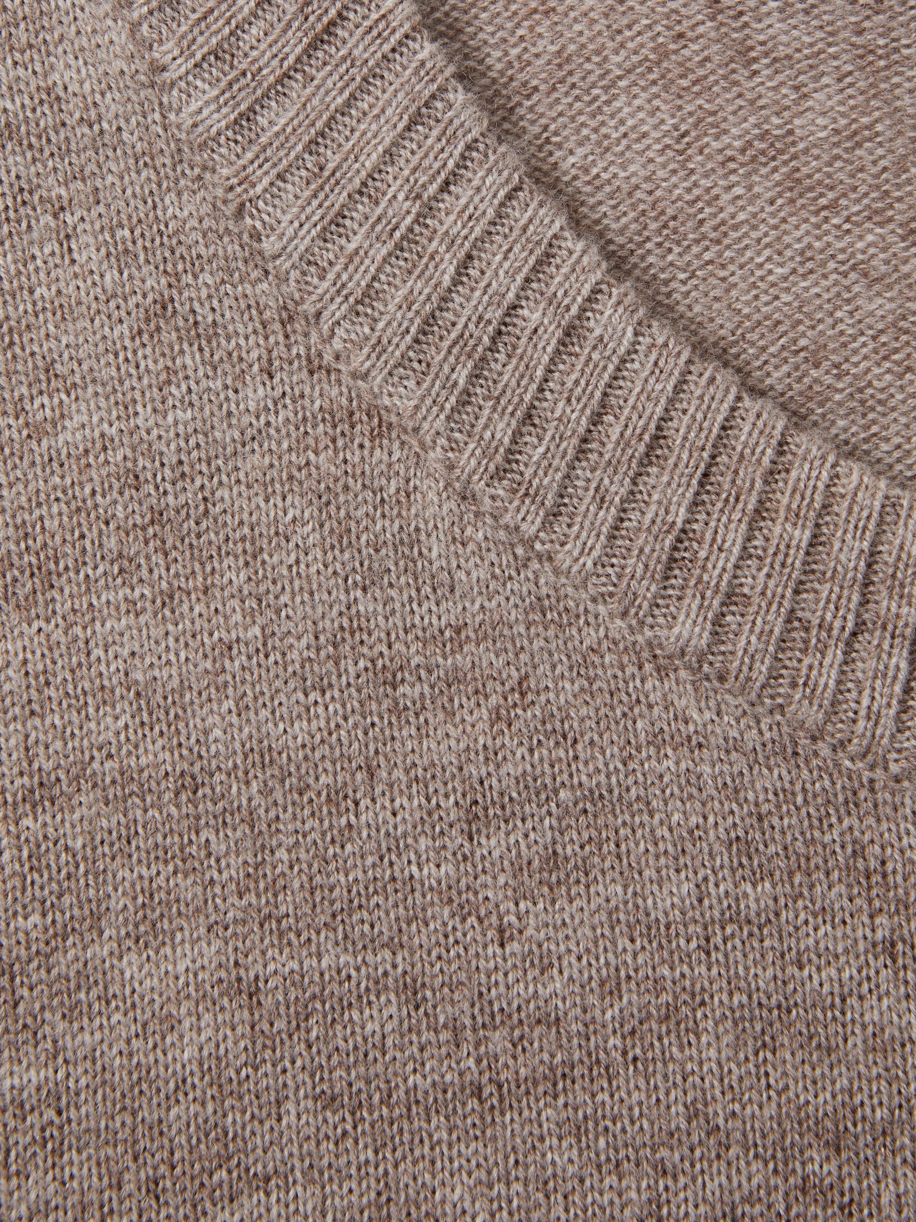 Wool Blend Crew Neck Jumper with Cashmere in Neutral