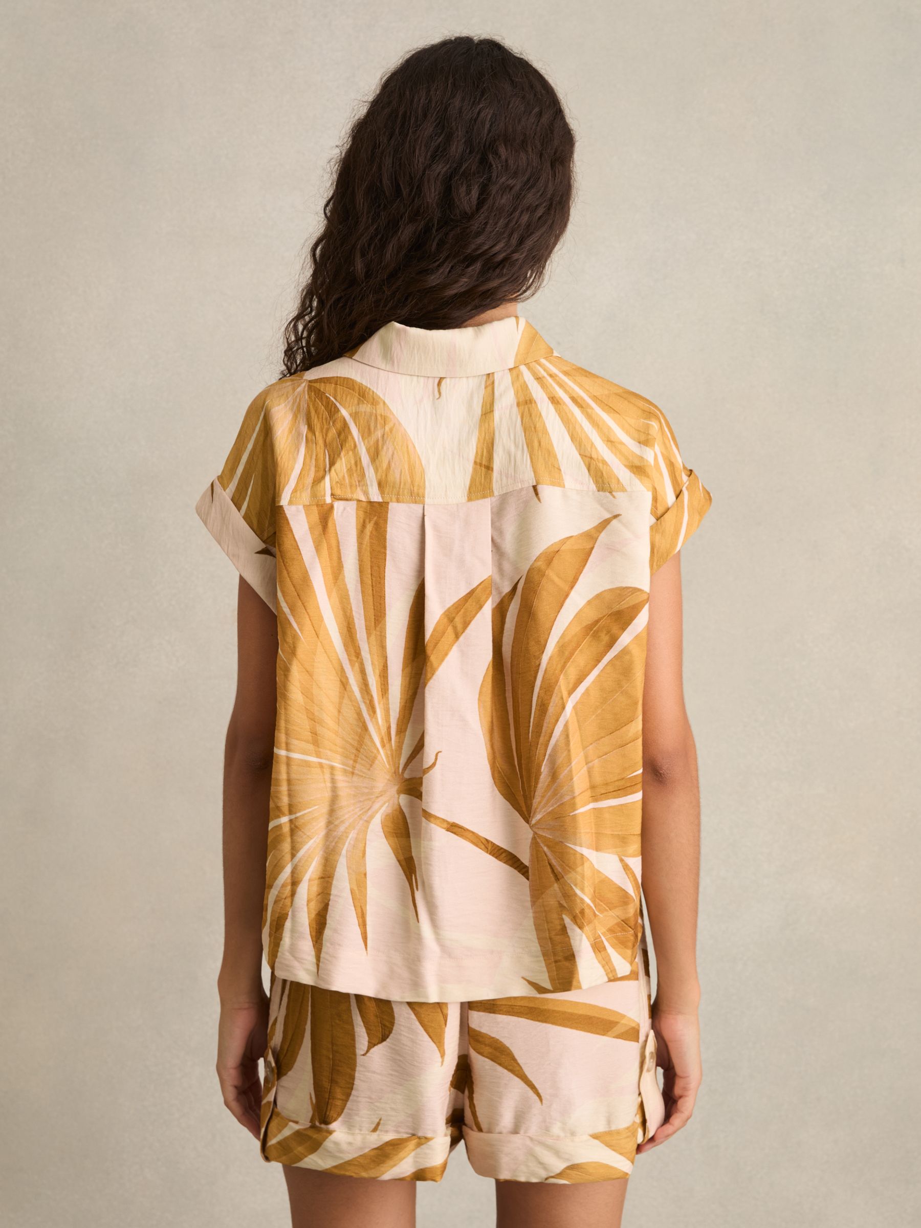 Palm Print Shirt in Neutral