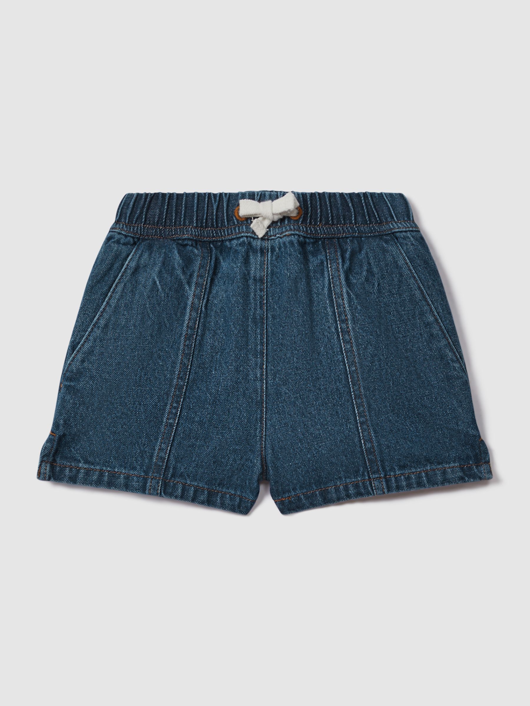 9-13 yrs Drawstring Denim Shorts in Blue