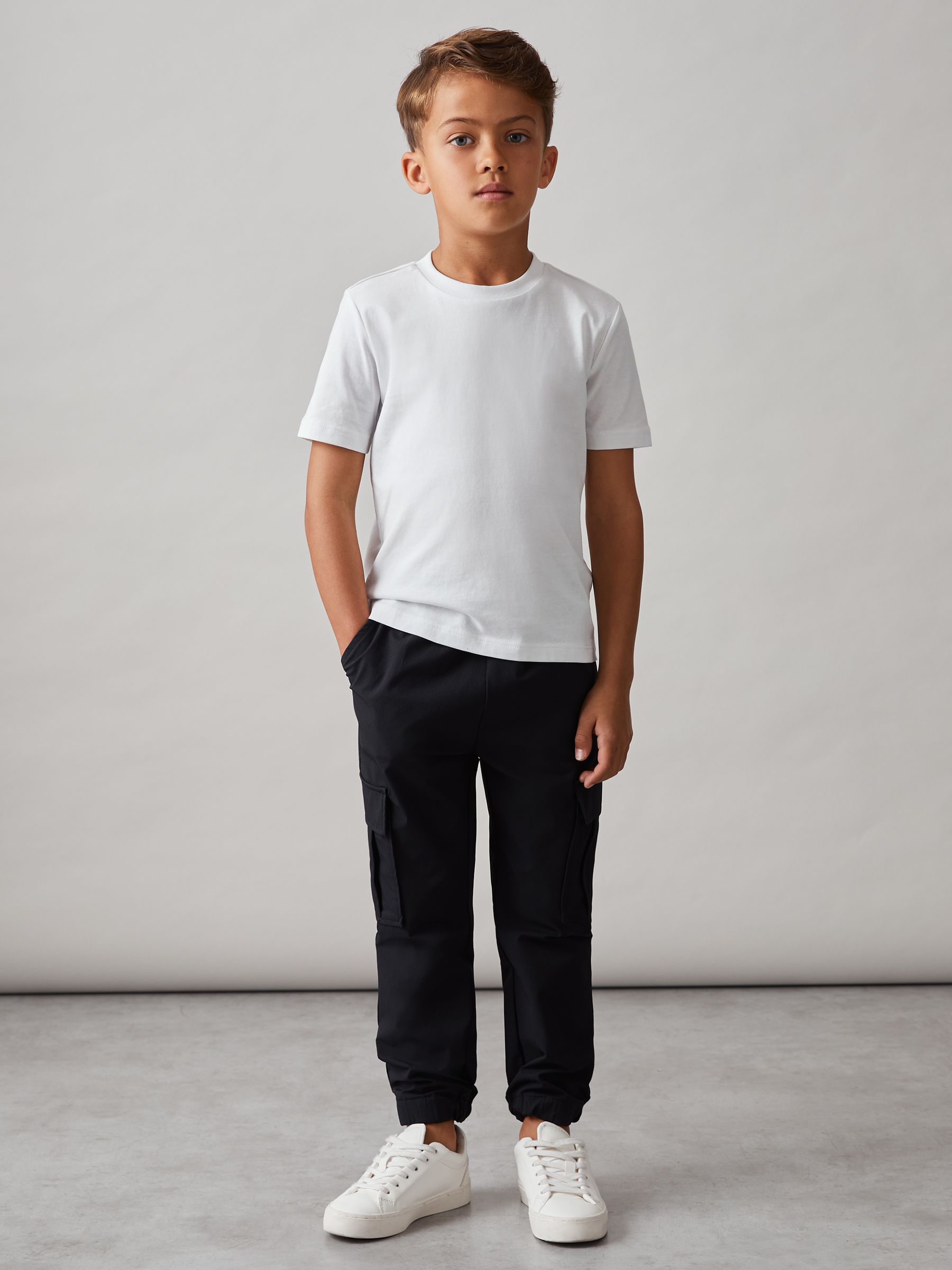 13-14 yrs Technical Drawstring Trousers in Black