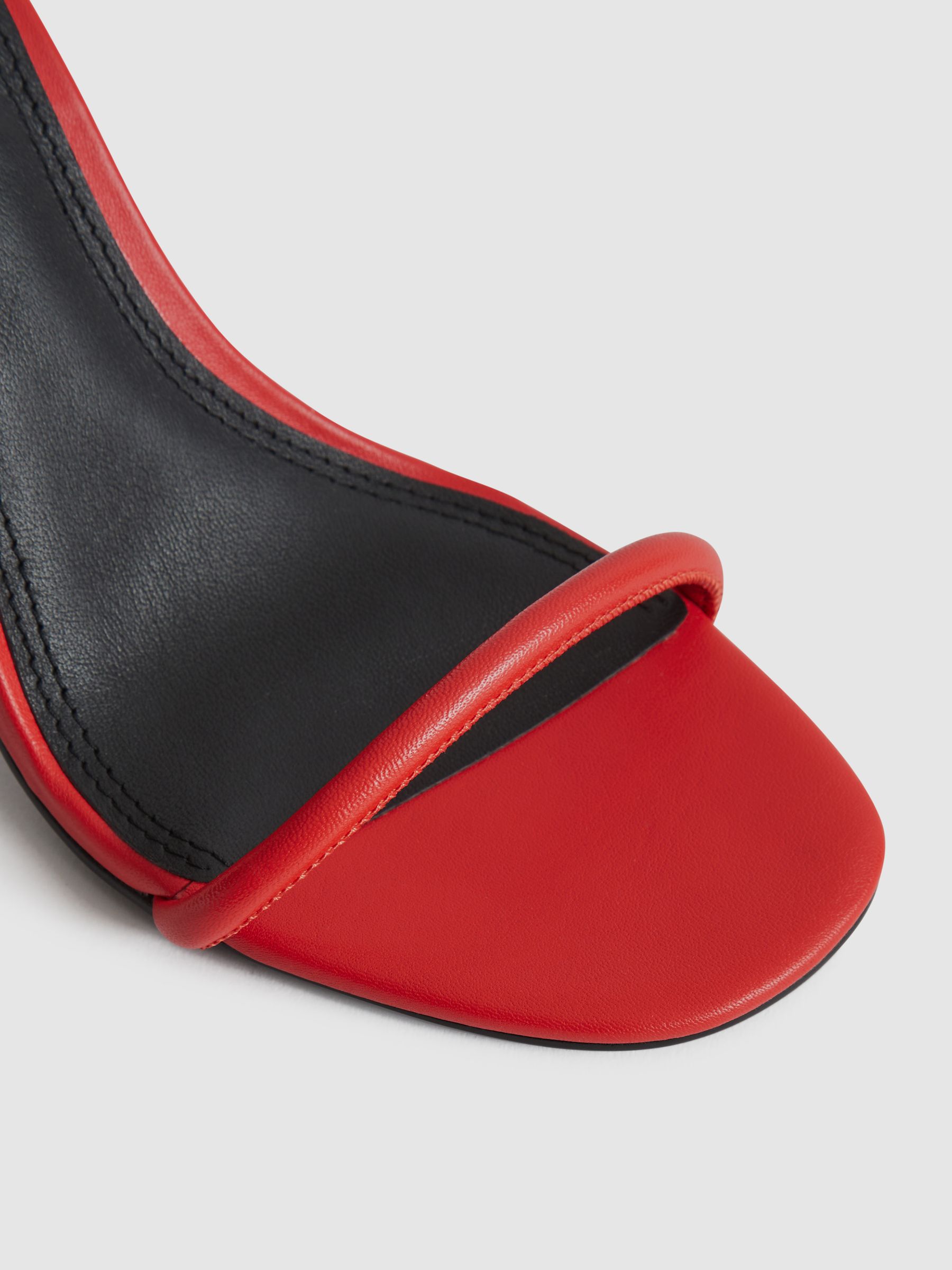 Strappy Pin Heel Sandals in Orange