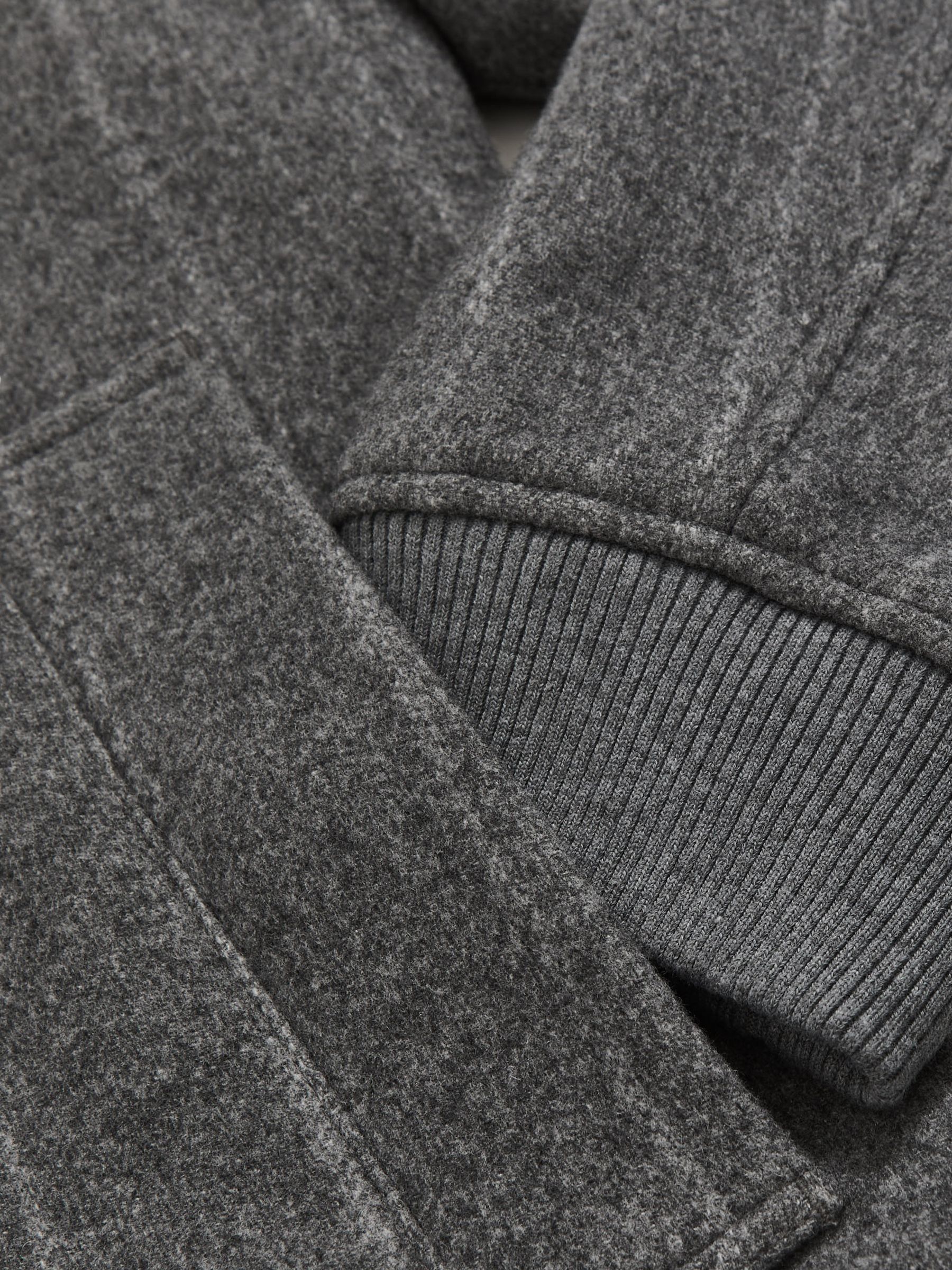 Wool-Blend Chalk-Stripe Bomber Jacket in Grey