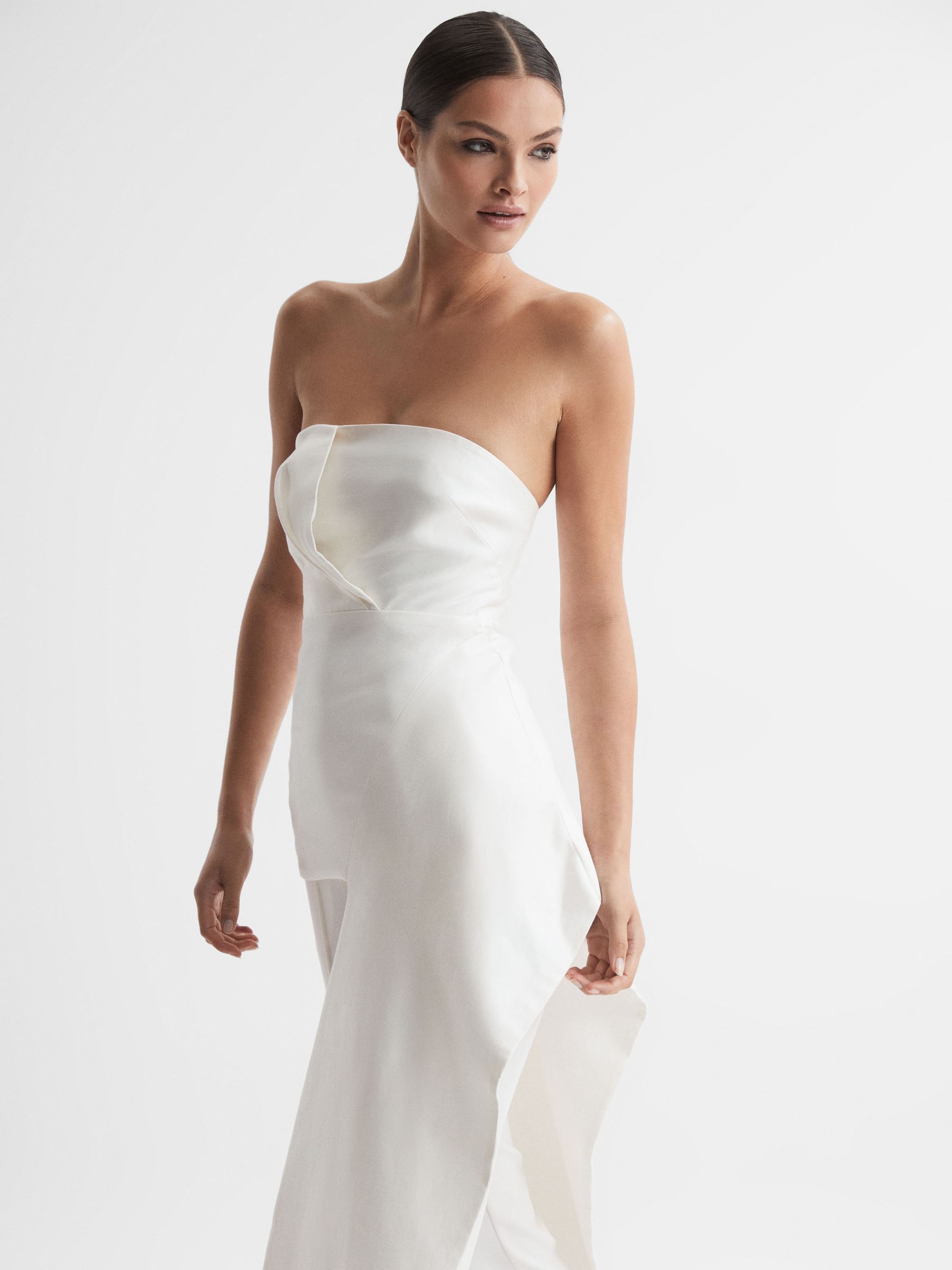 Acler Strapless Panel Top in Ivory