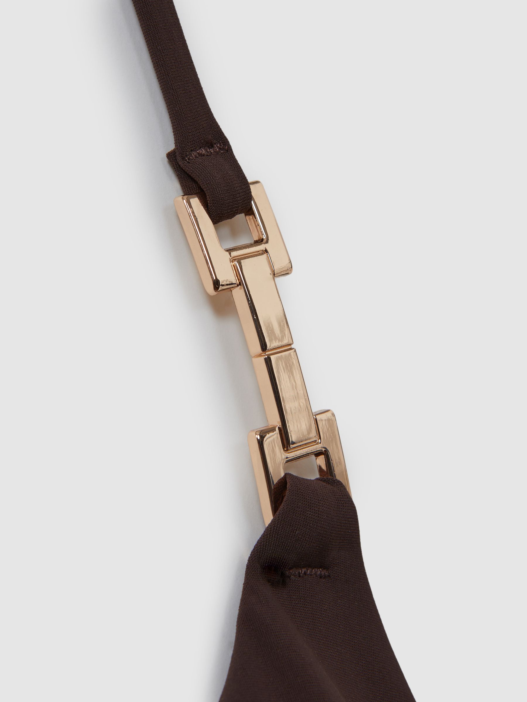 Triangle Halter Neck Bikini Top in Chocolate