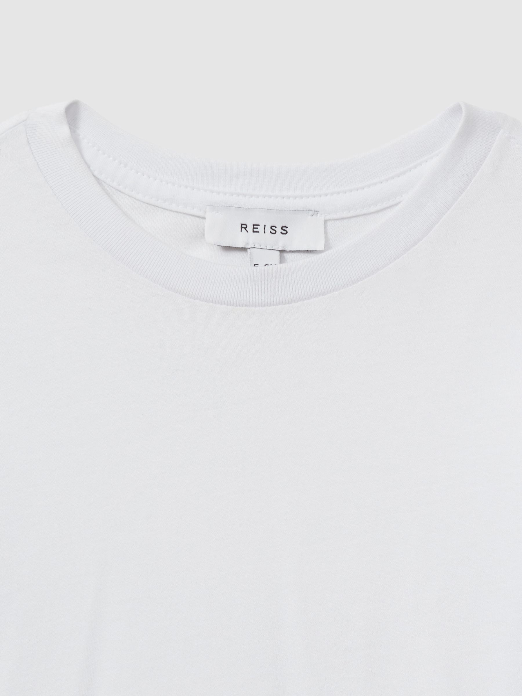 13-14 yrs Cotton Crew Neck T-Shirt in White