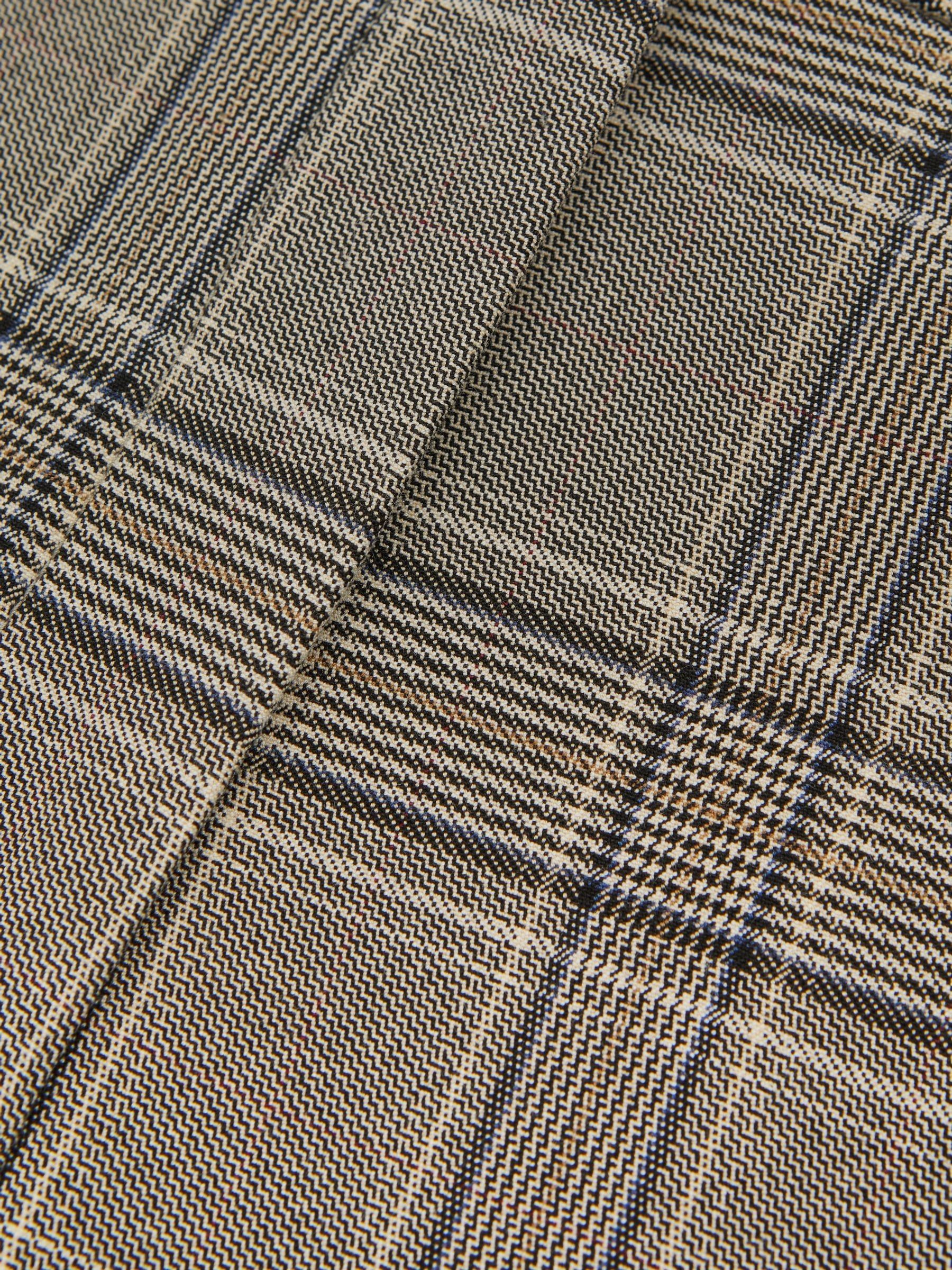 Checked Slim Fit Suit Trousers in Grey Check