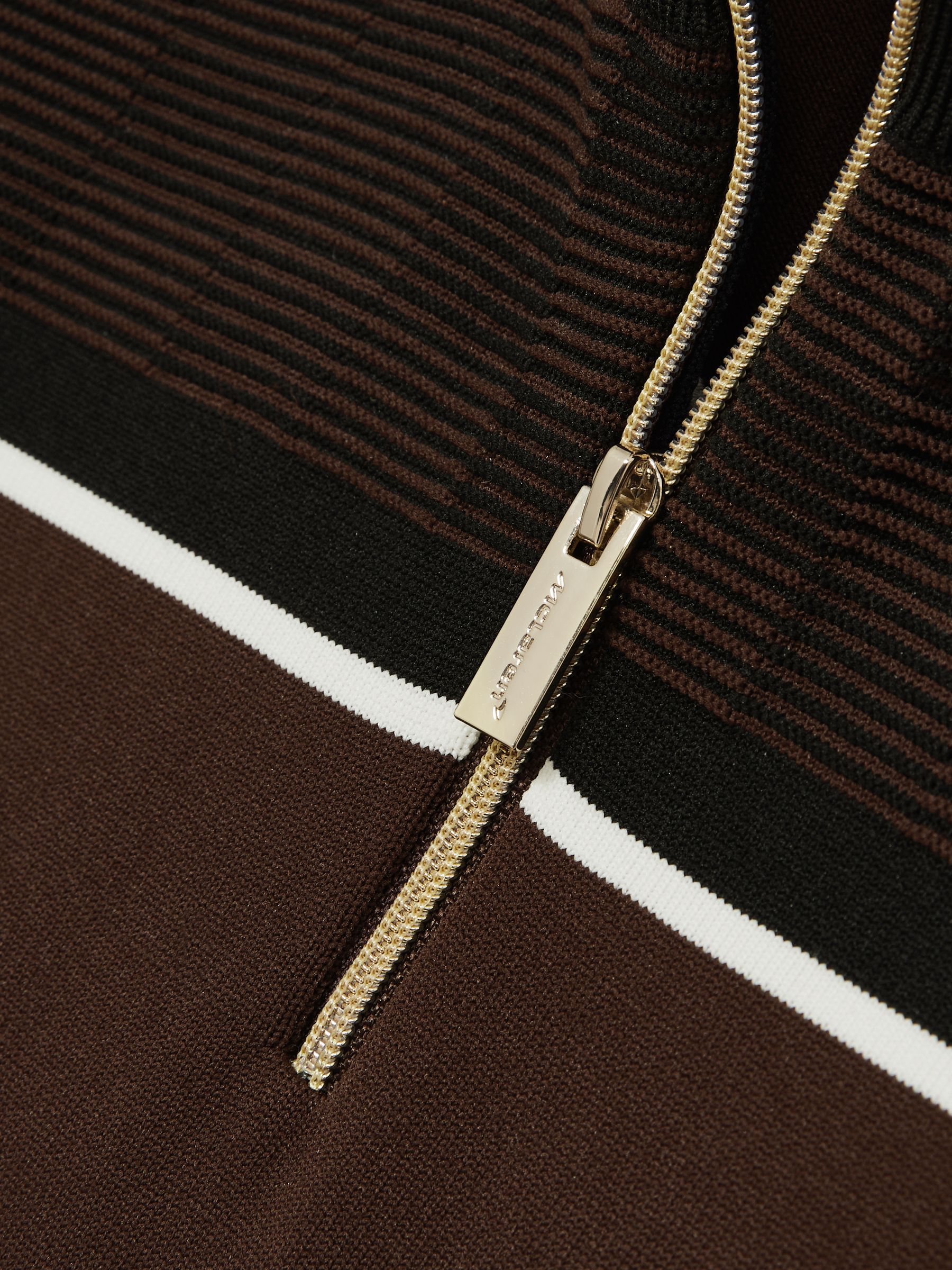 McLaren F1 Team Half-Zip Crop Top in Chocolate Brown