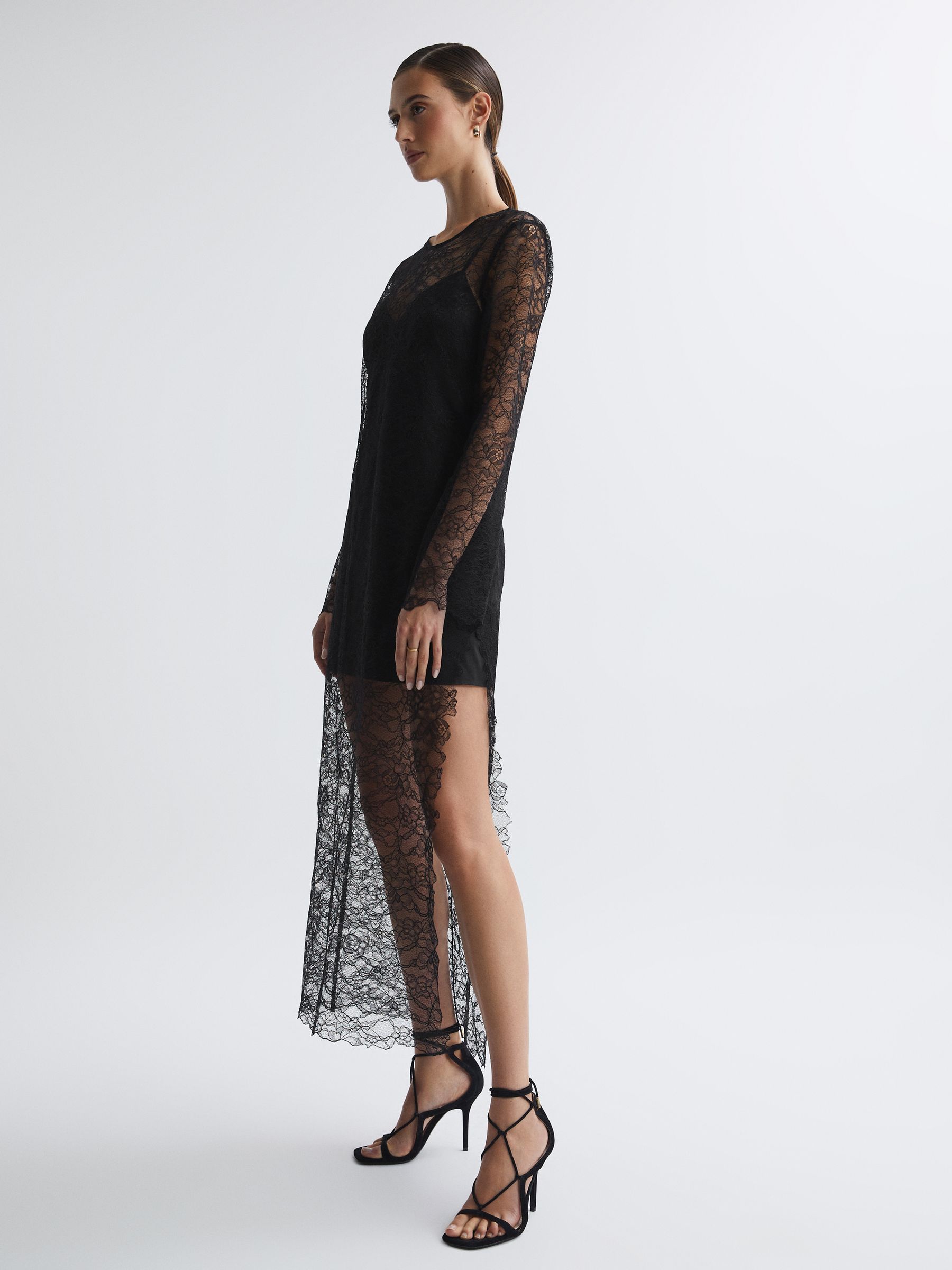 Anna Quan Lace Maxi Dress in Black