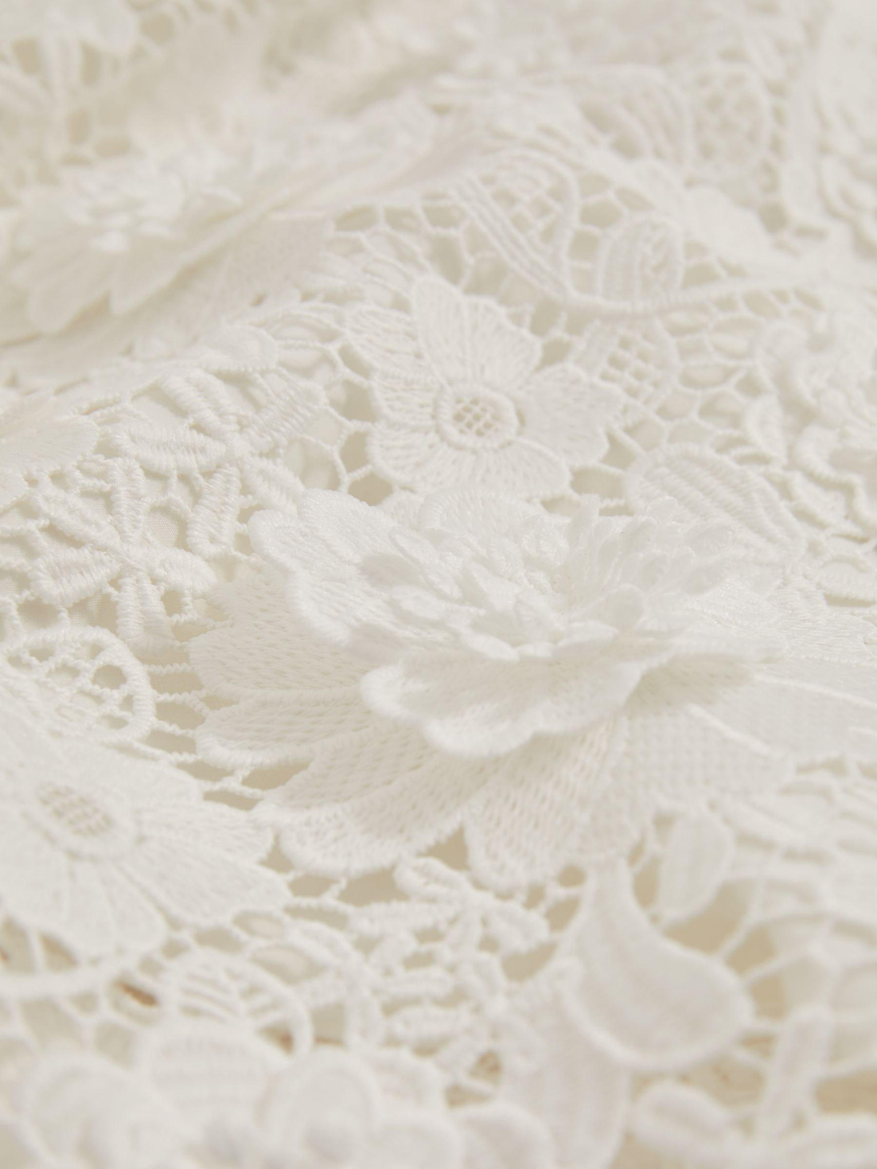 9-13 yrs Guipure-Lace Midi Dress in Ivory