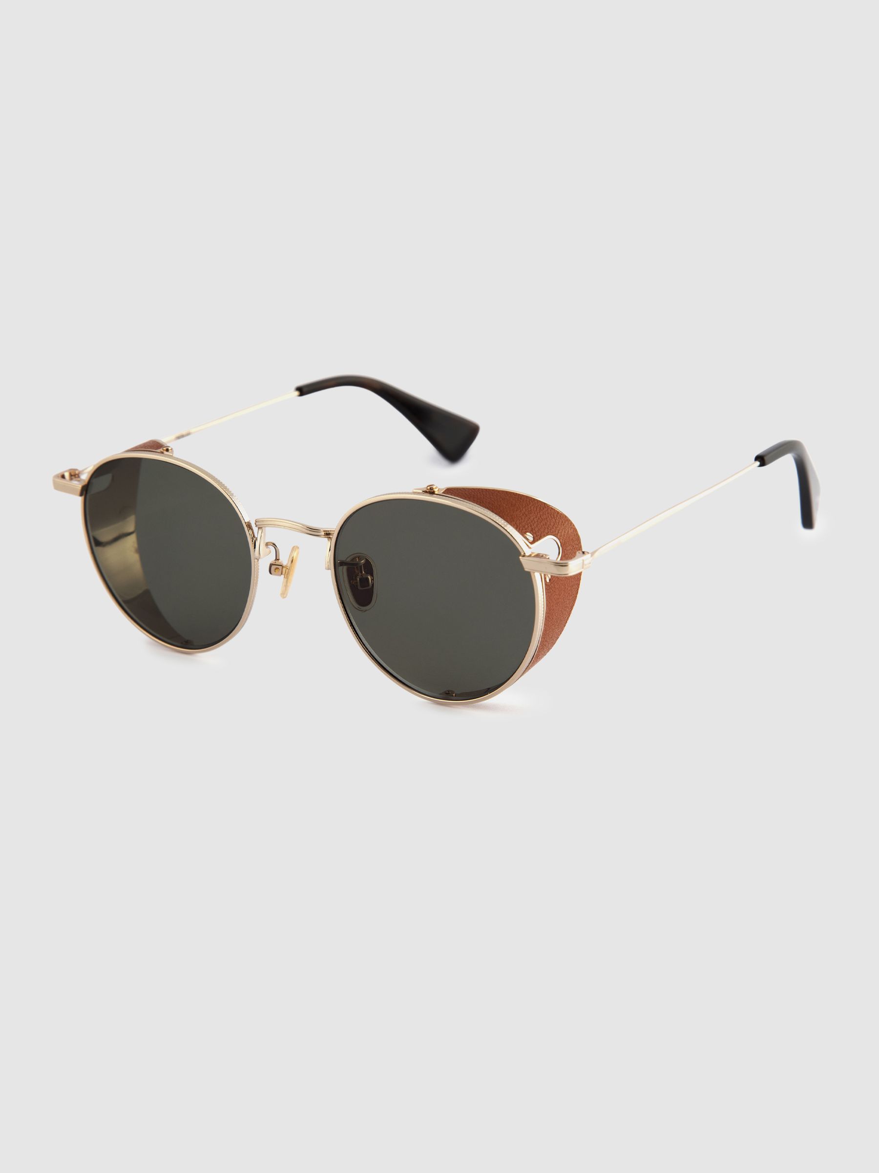 Curry and Paxton Side Shield Sunglasses in Tan