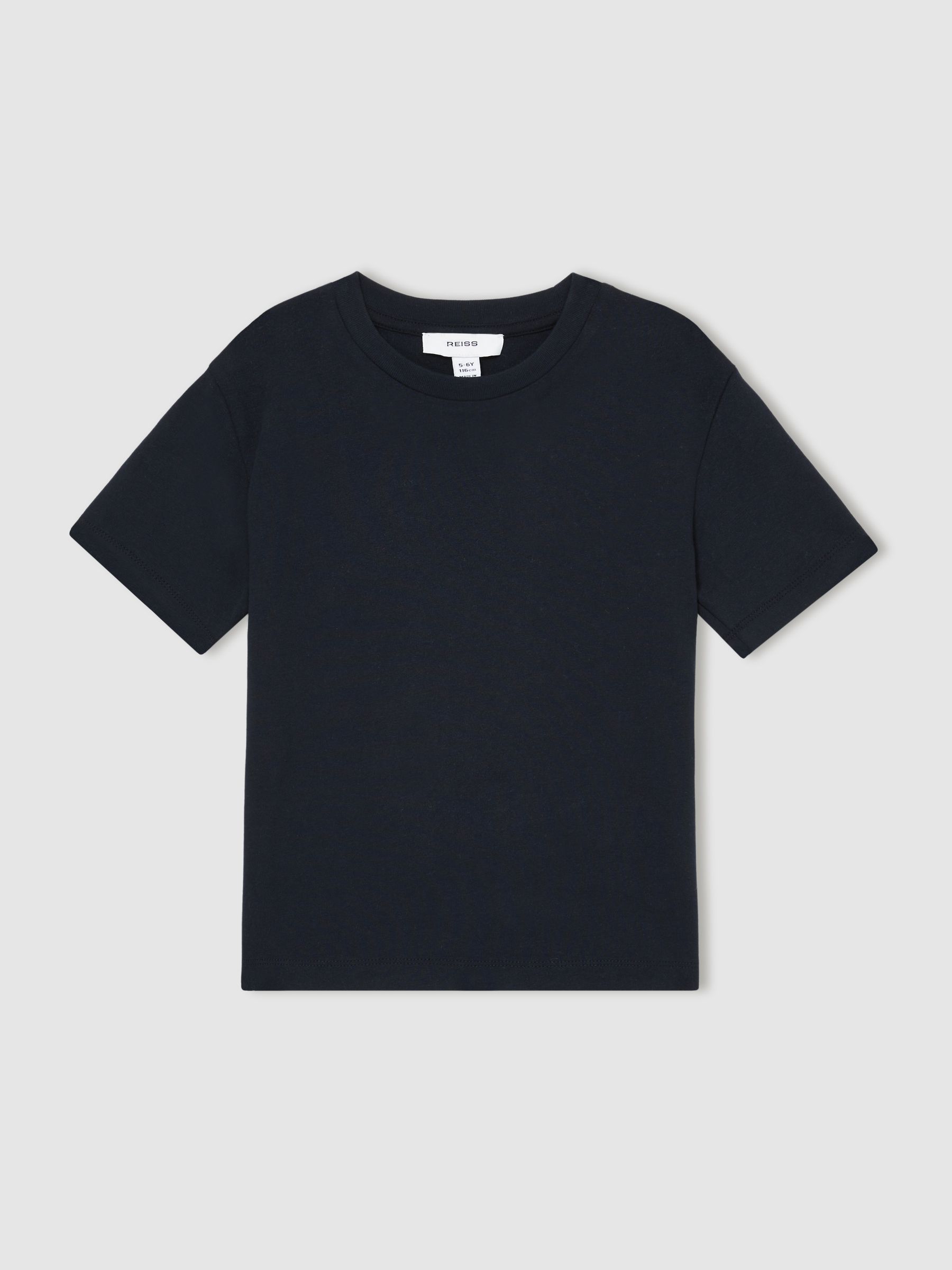 13-14 yrs Cotton Crew-Neck T-Shirt in Navy