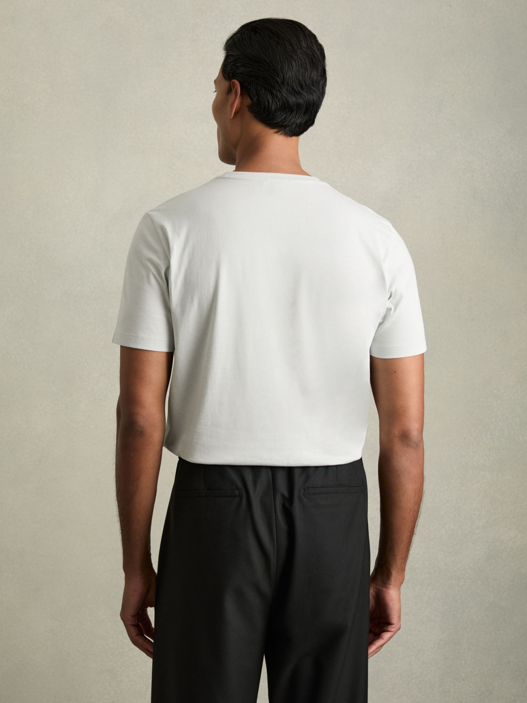 Crew Neck T-Shirt in Mint Blue