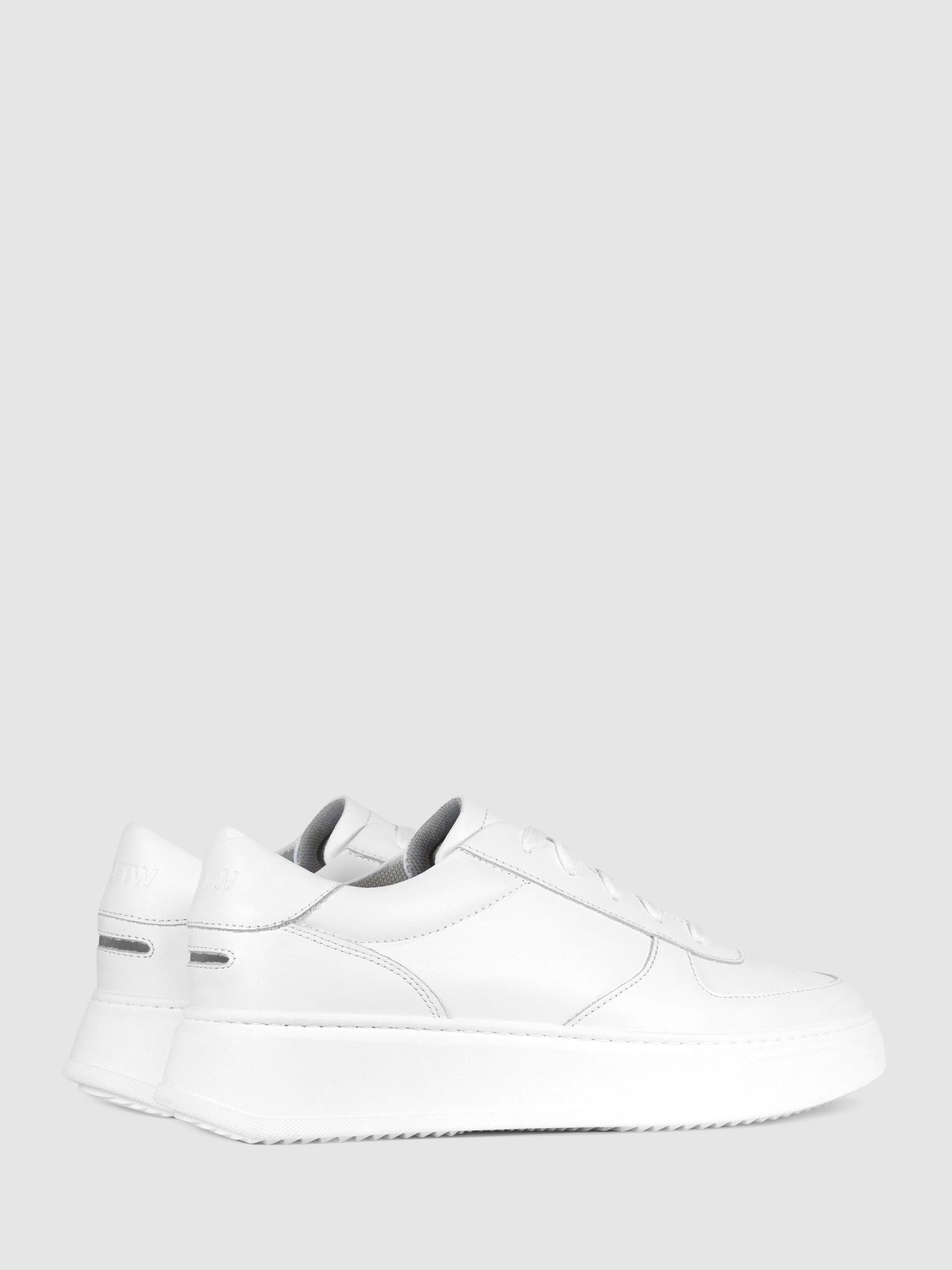 Unseen Footwear Leather Marais Trainers in White