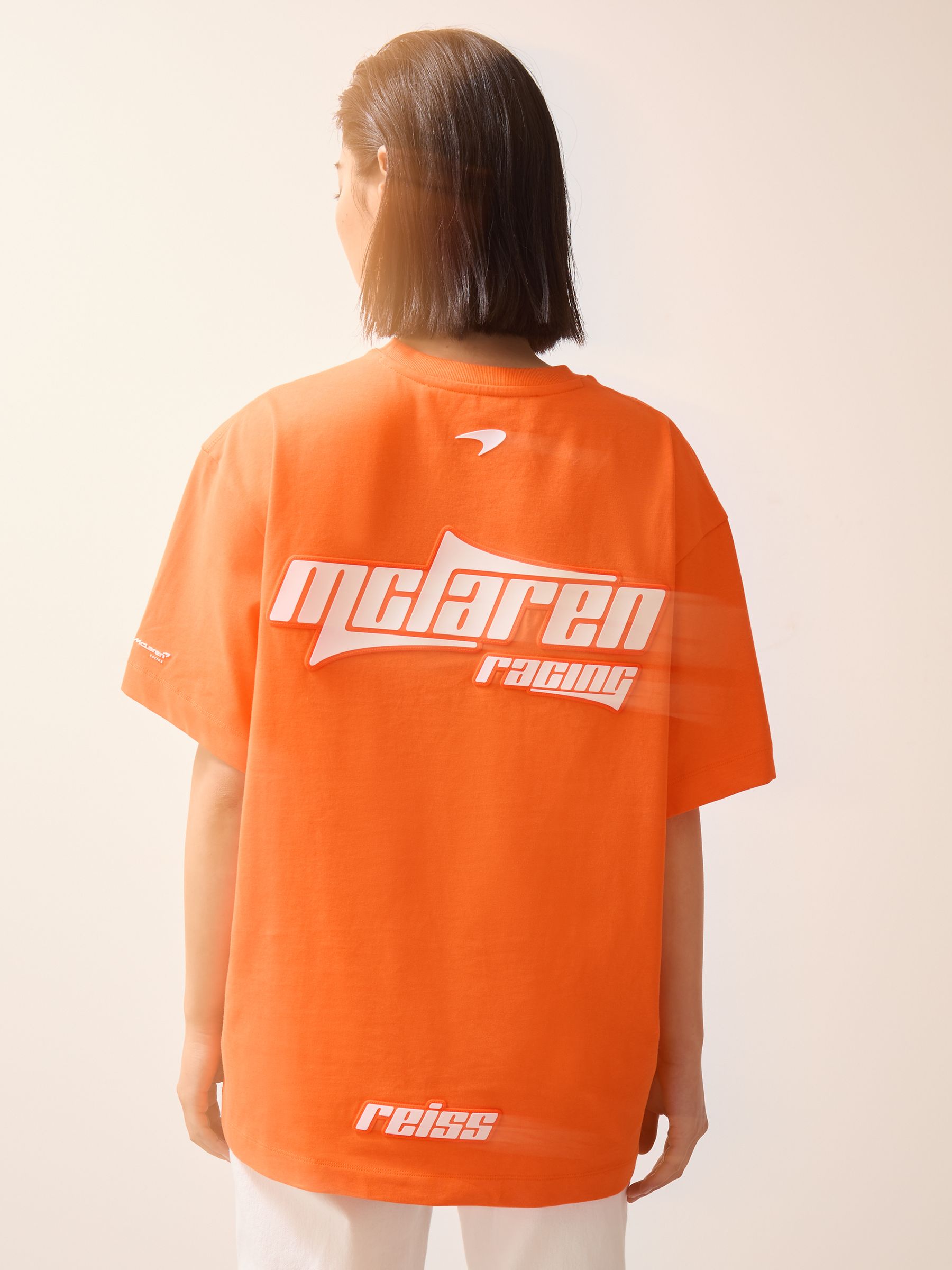 McLaren F1 Team Oversize Unisex Fit Logo T-Shirt in Papaya Orange