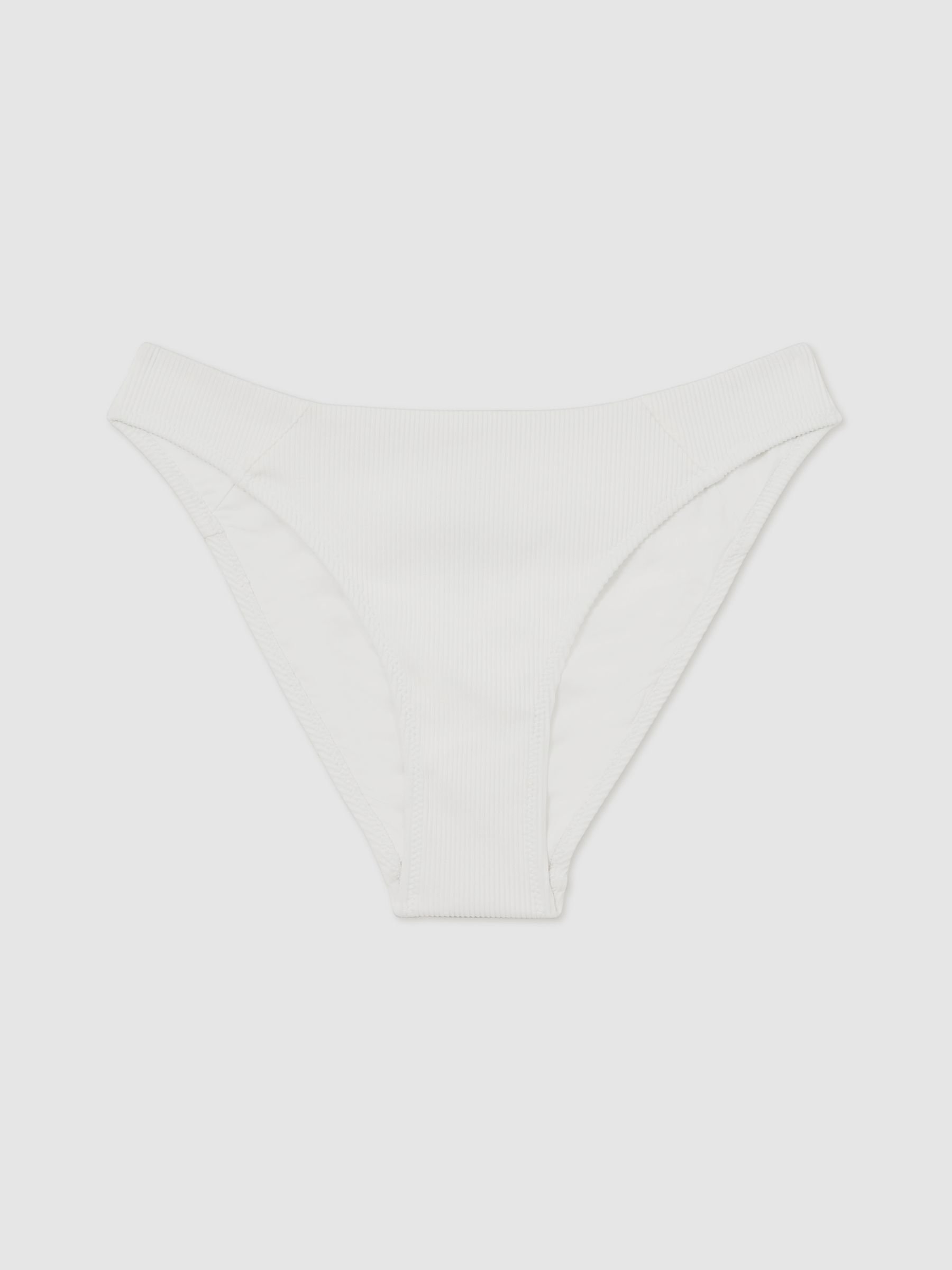 Ribbed Bikini Bottoms in White