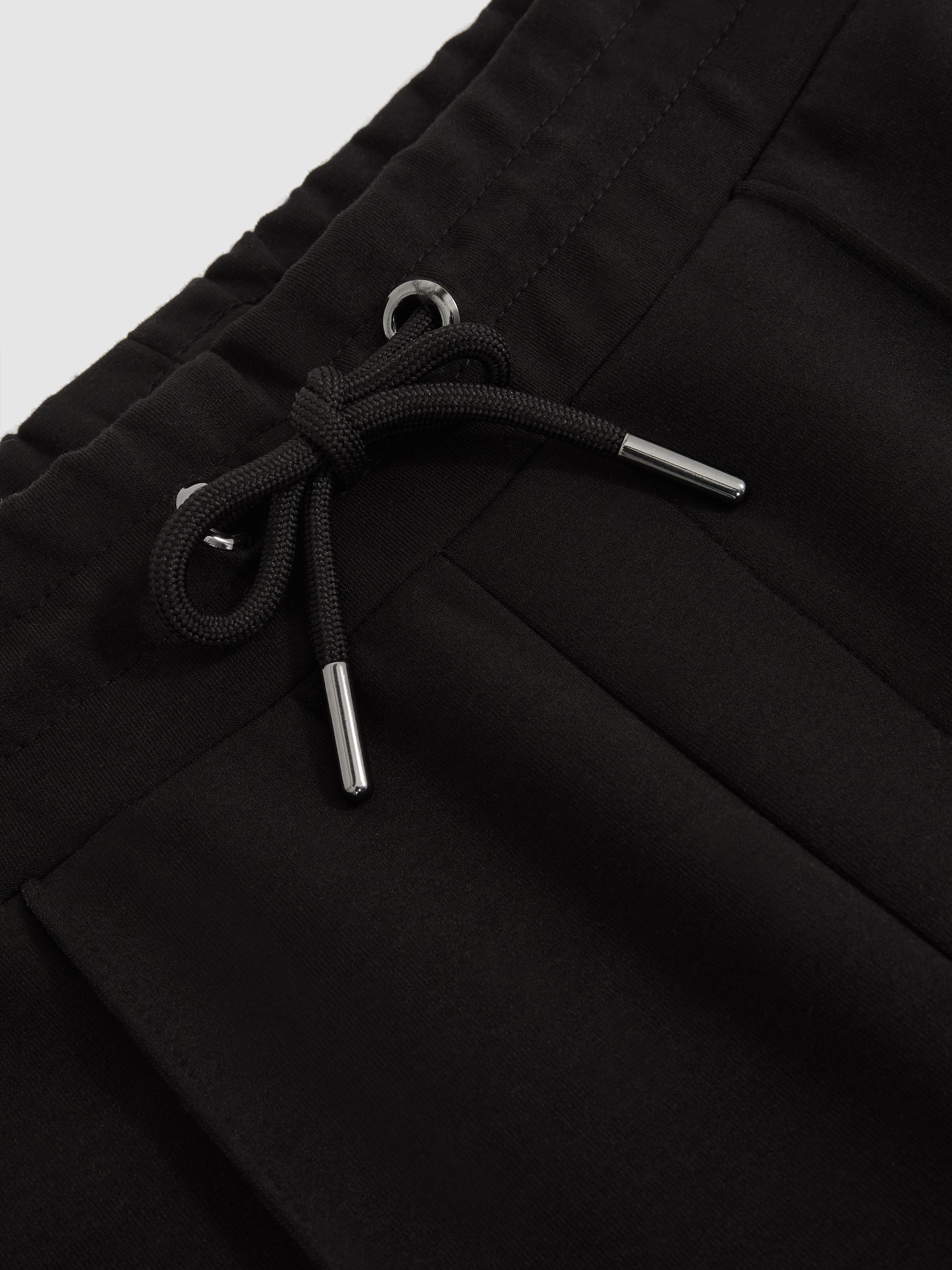 Stretch Jersey Tailored Joggers in Black