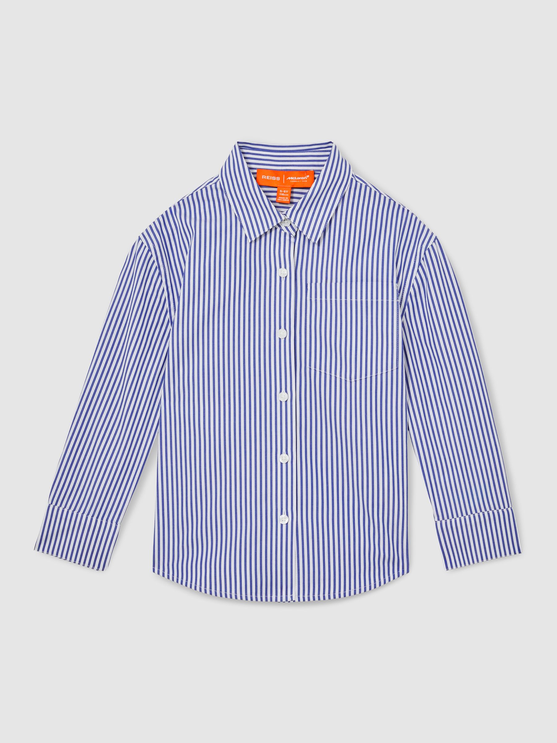 9-13 yrs McLaren F1 Team Cotton Stripe Shirt in Blue/White