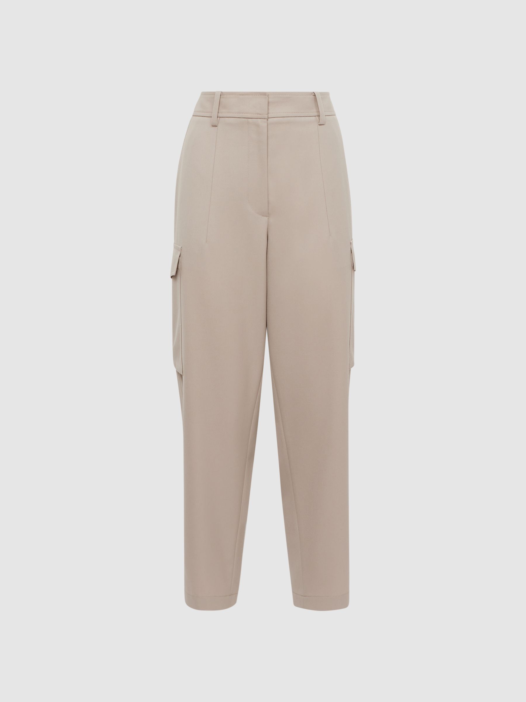 Mid Rise Cargo Trousers in Neutral
