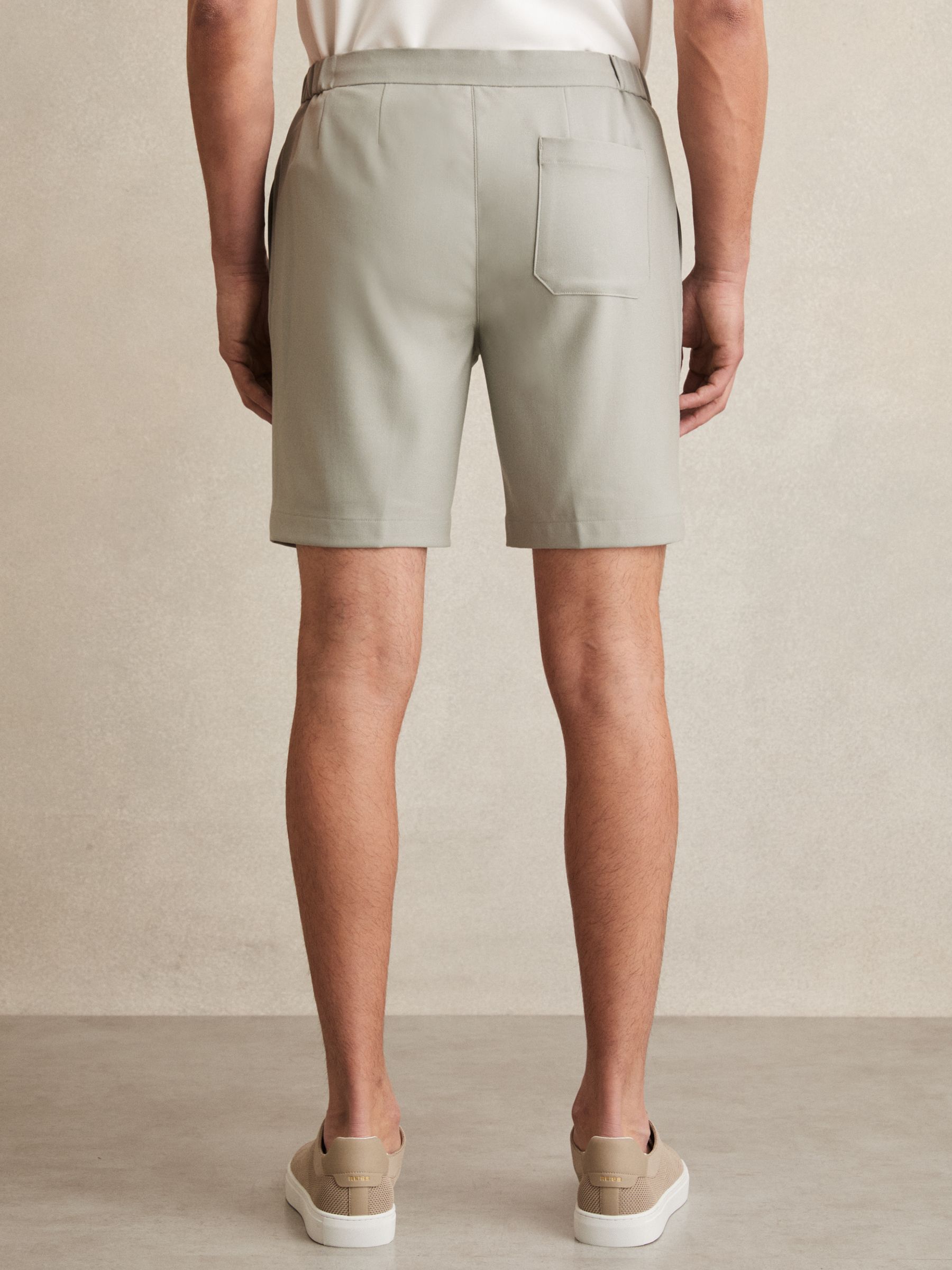 Drawstring Chino Shorts in Sage Green