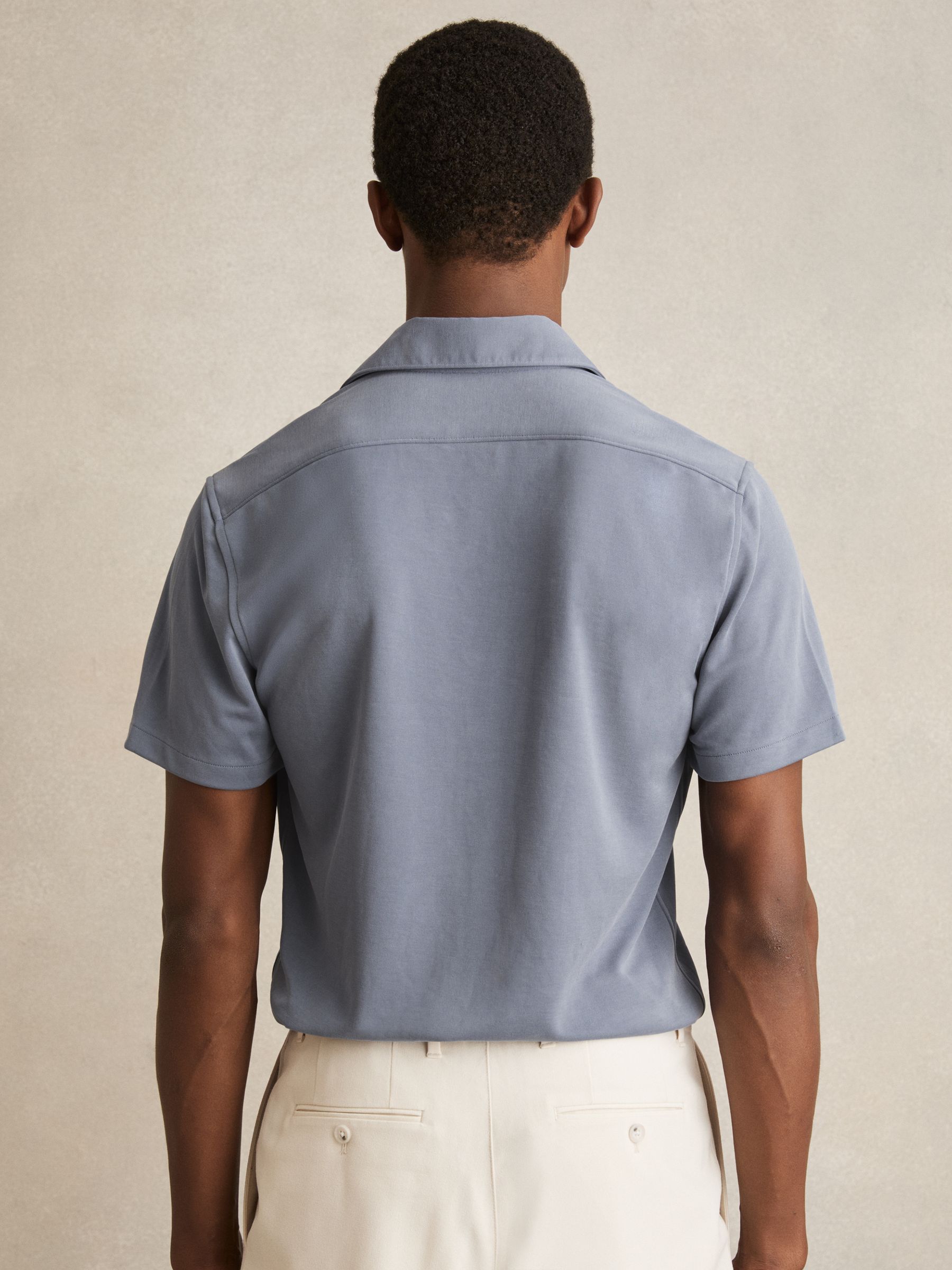 Modal-Blend Shirt in Airforce Blue