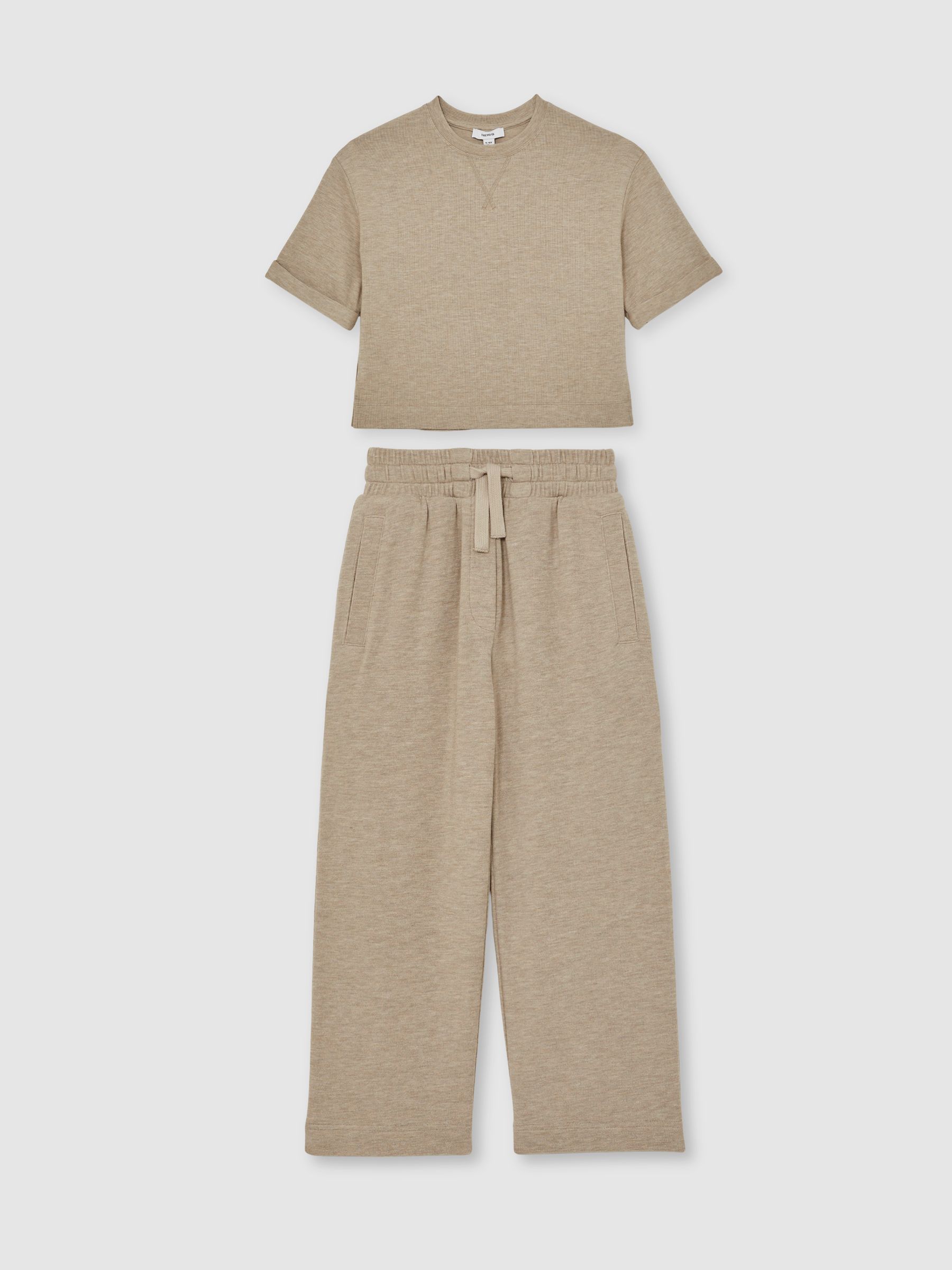 9-13 yrs Top And Trousers Lounge Set in Oatmeal