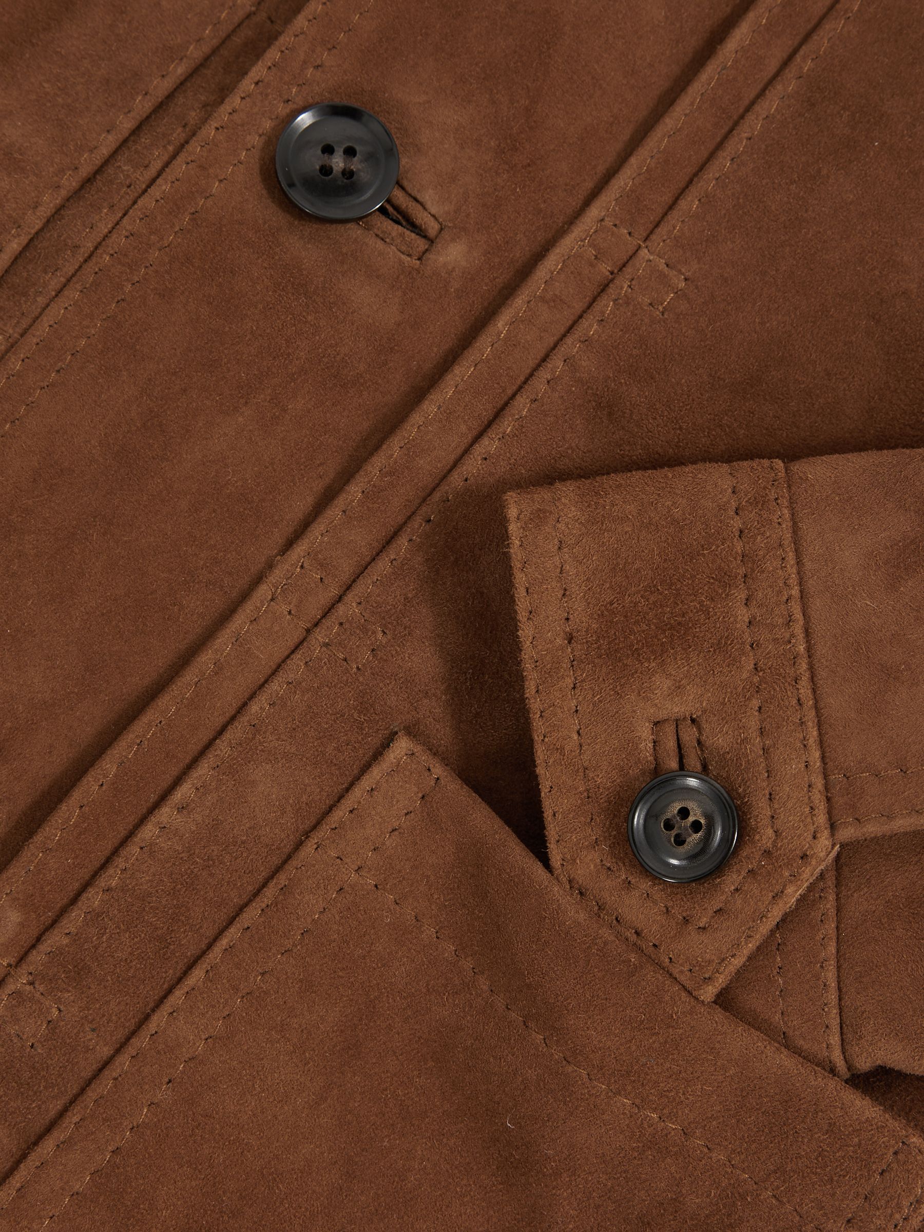 9-13 yrs Suede Worker Jacket in Tobacco Brown