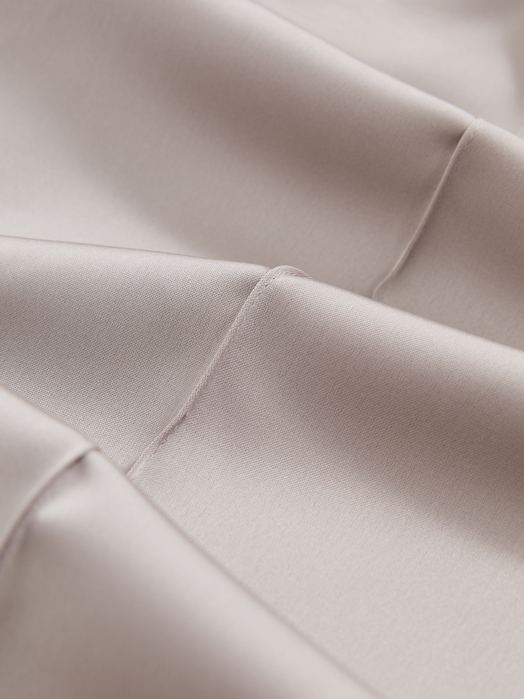 Satin Wide Leg Elastic Waist Trousers in Grey