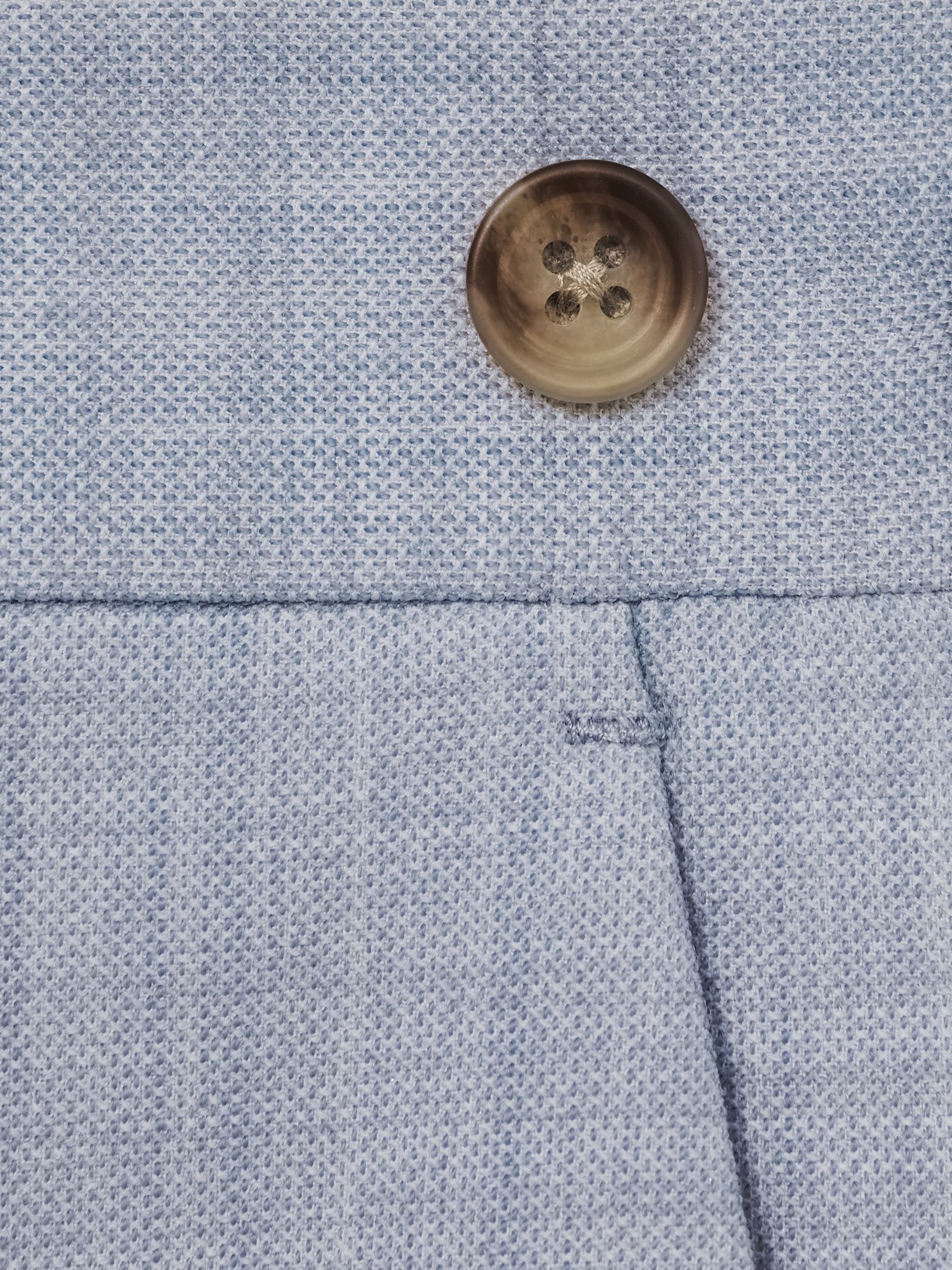 Slim-Fit Suit Trousers With Wool in Soft Blue