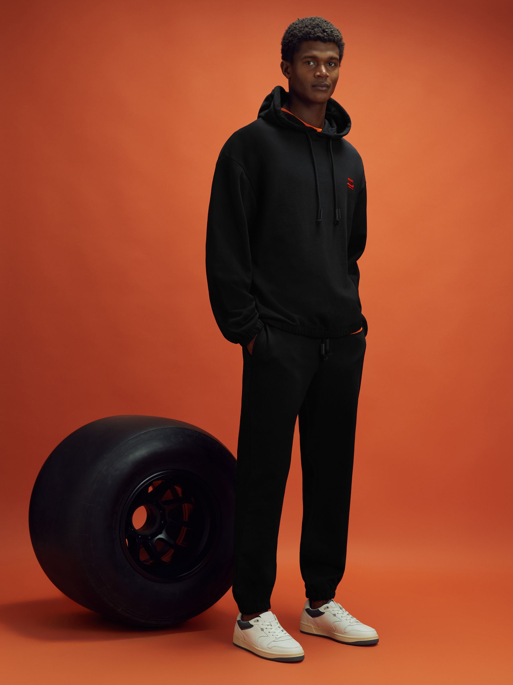 McLaren F1 Cotton Drawstring Joggers in Black