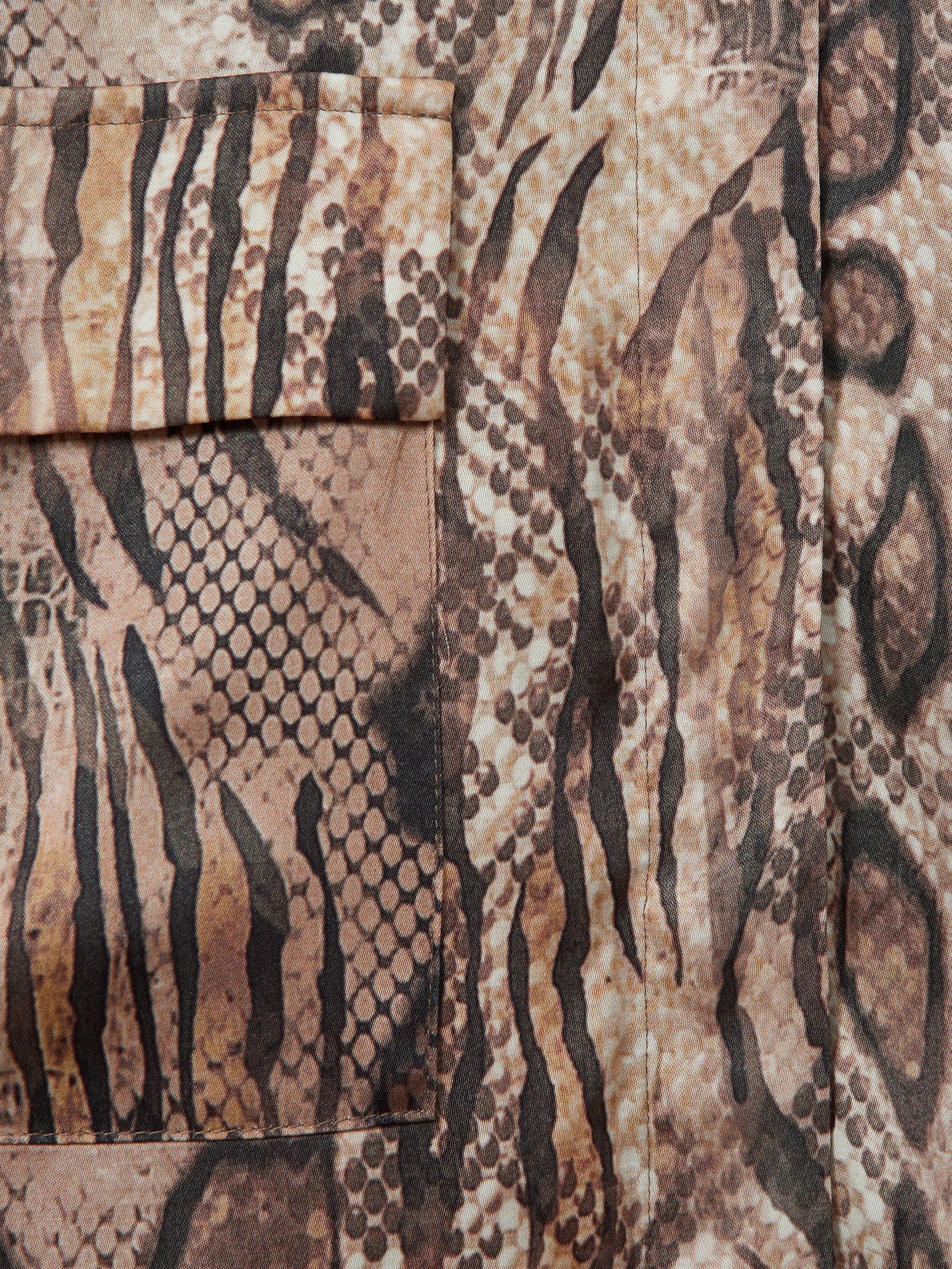 Maya Neutral Snake Print Shirt