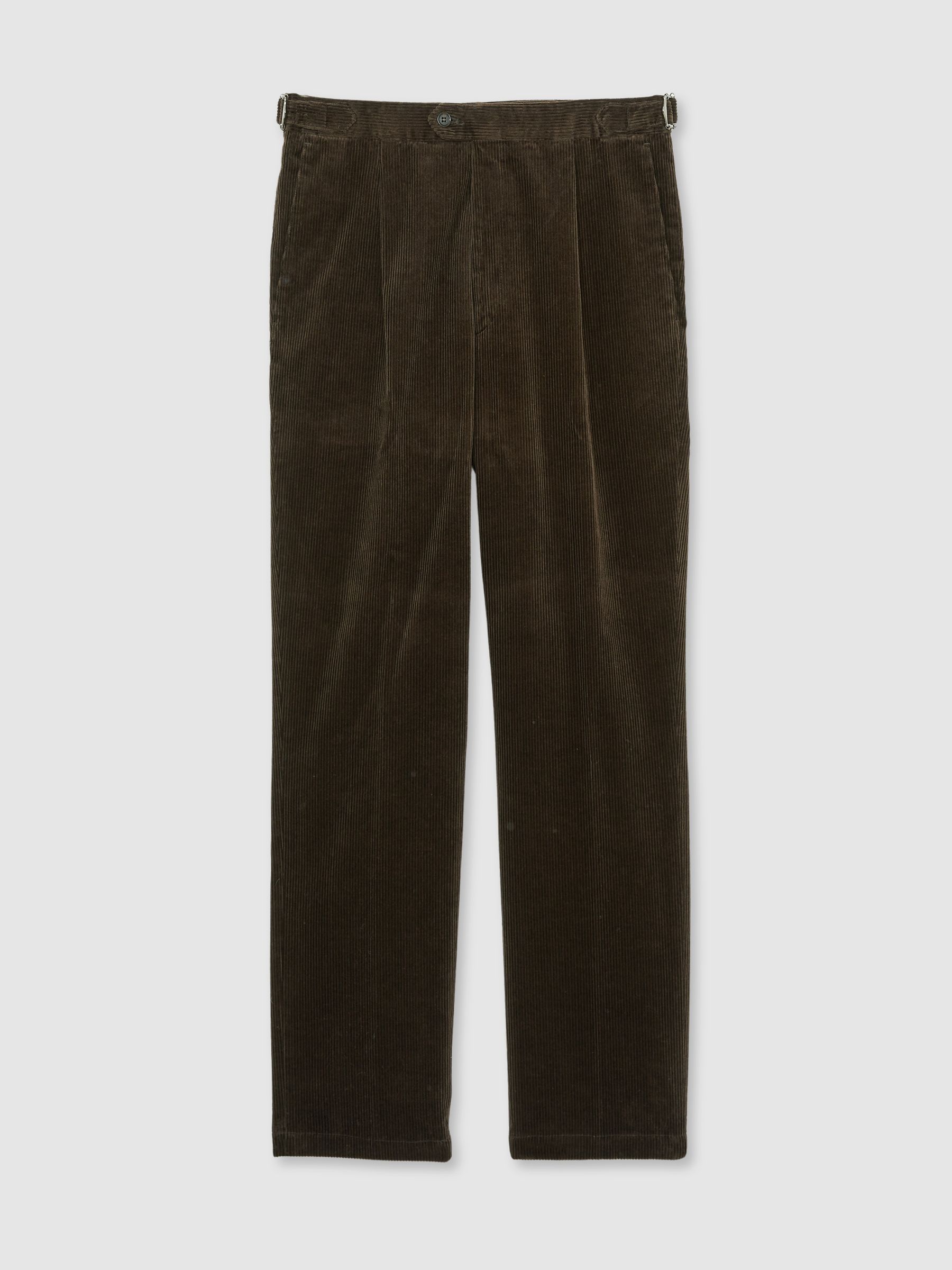 Oscar Jacobson Regular-Fit Corduroy Trousers in Dark Brown