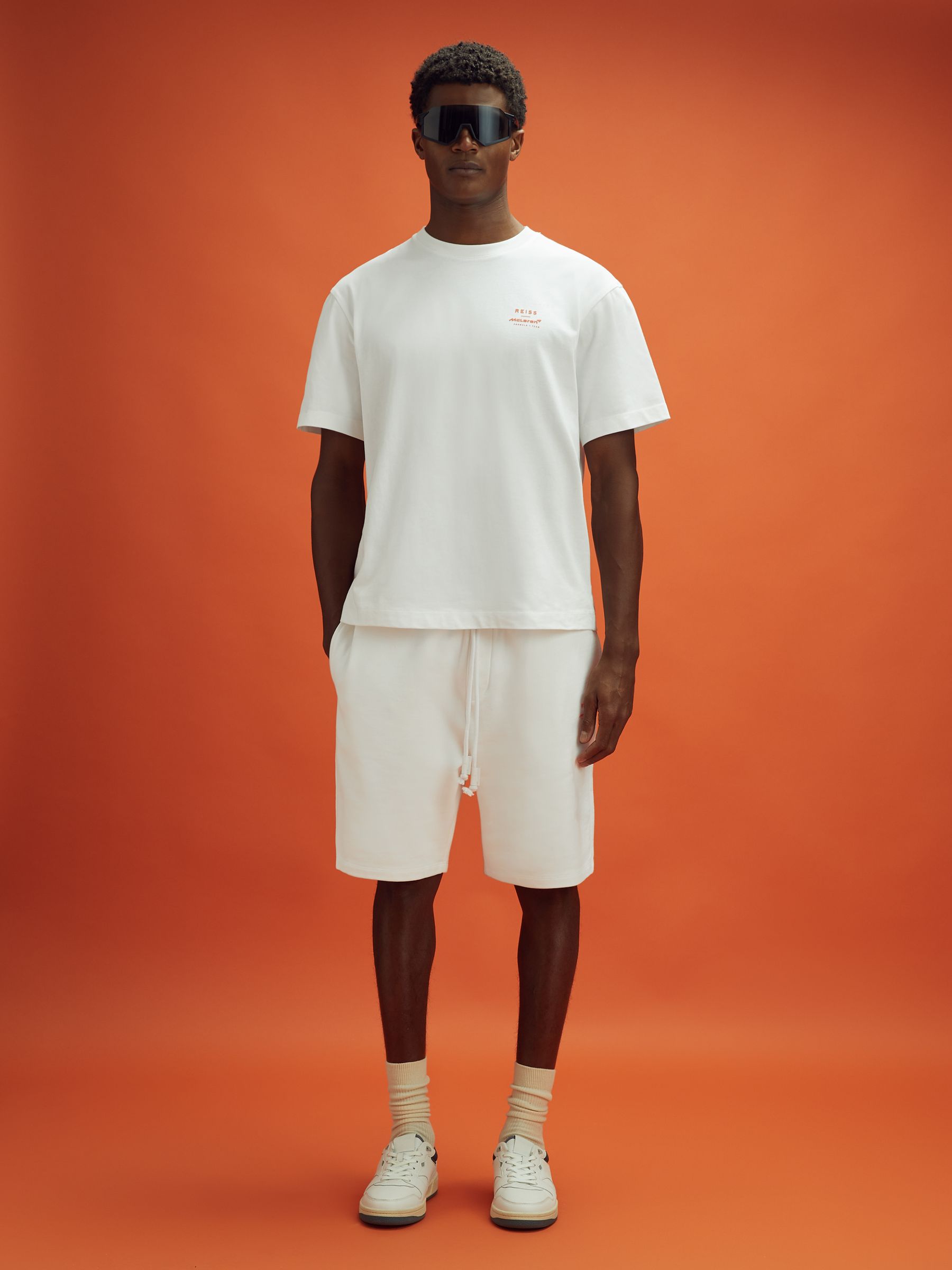 McLaren F1 Oversized Cotton Crew Neck T-Shirt in White