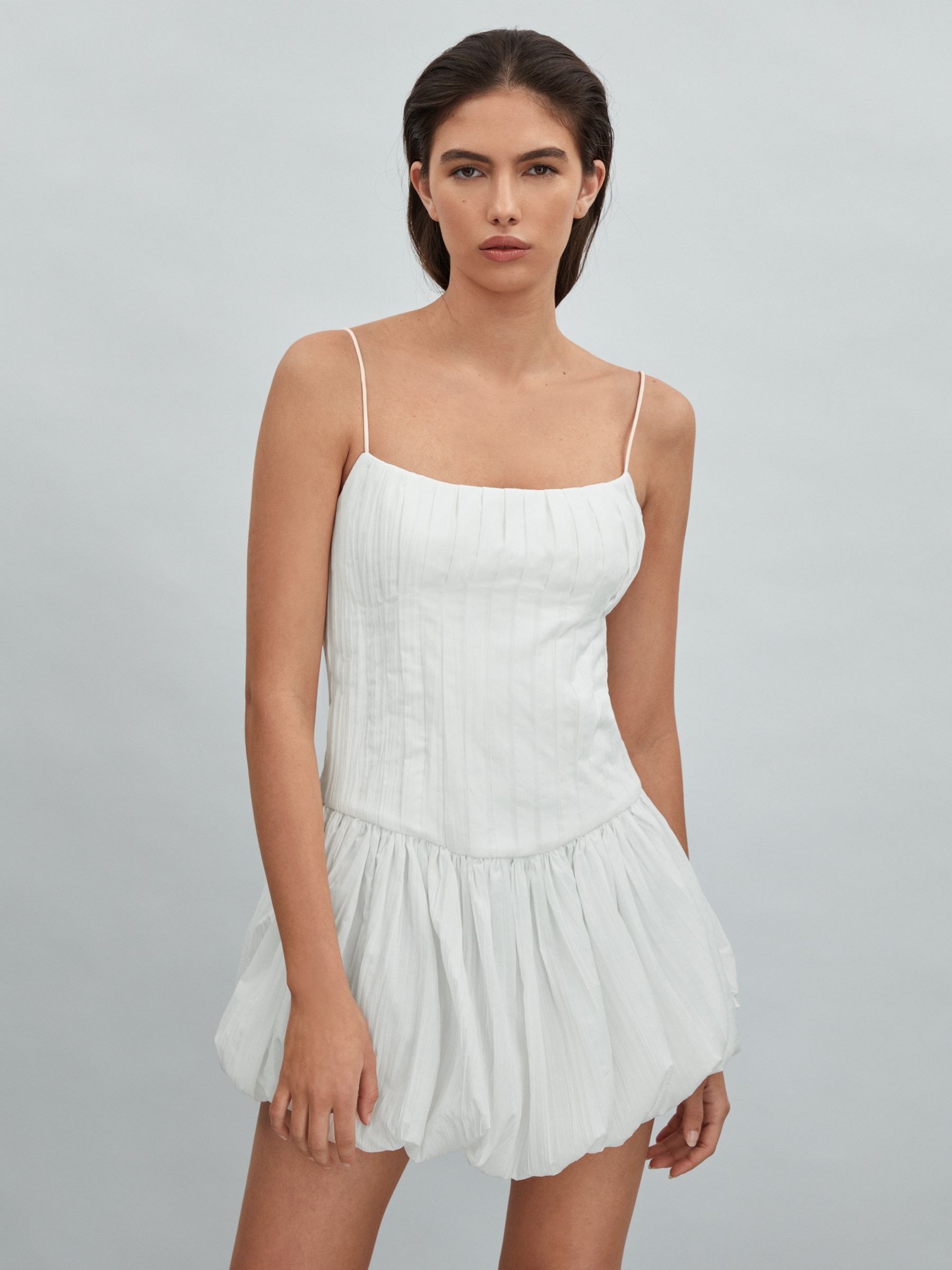 Acler Puff Hem Mini Dress in Ivory