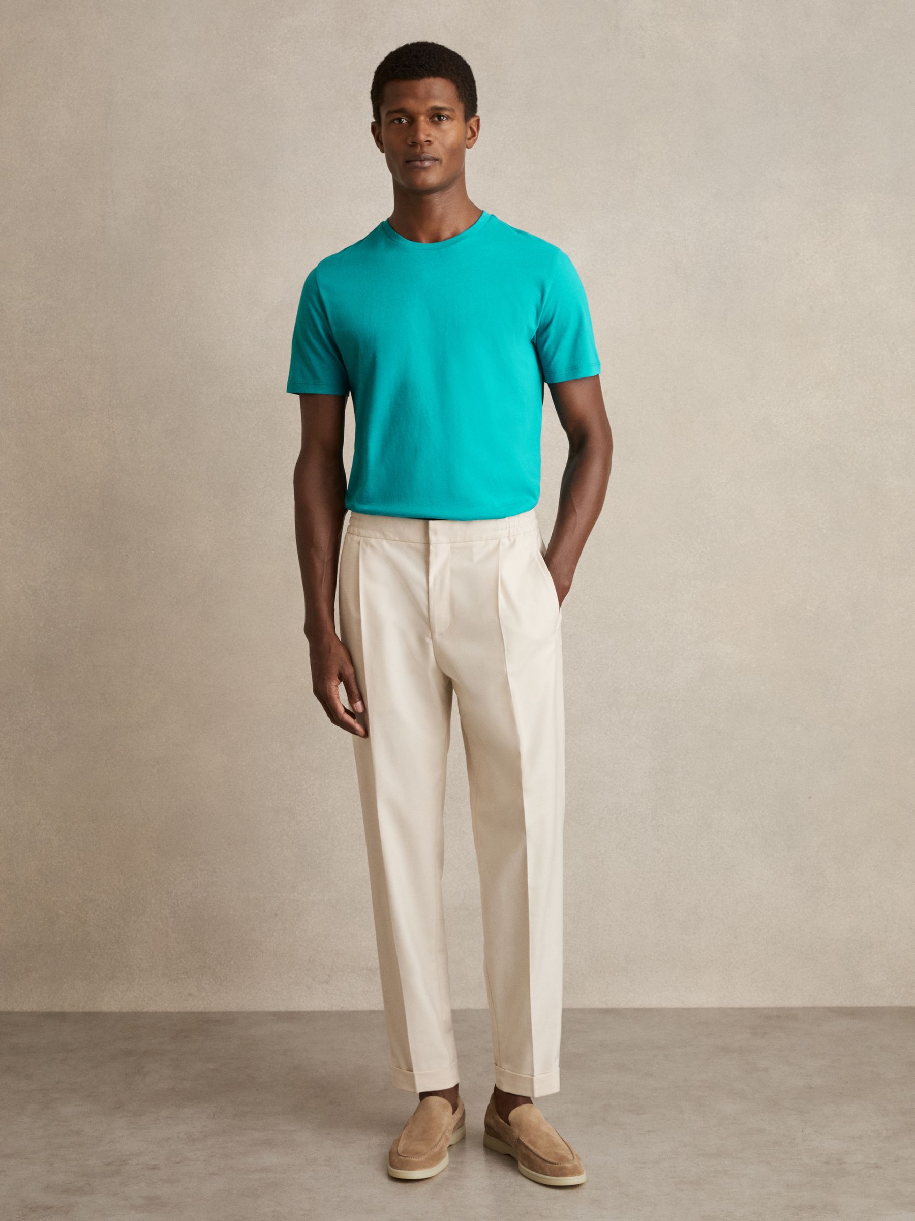 Crew Neck T-Shirt in Seafoam