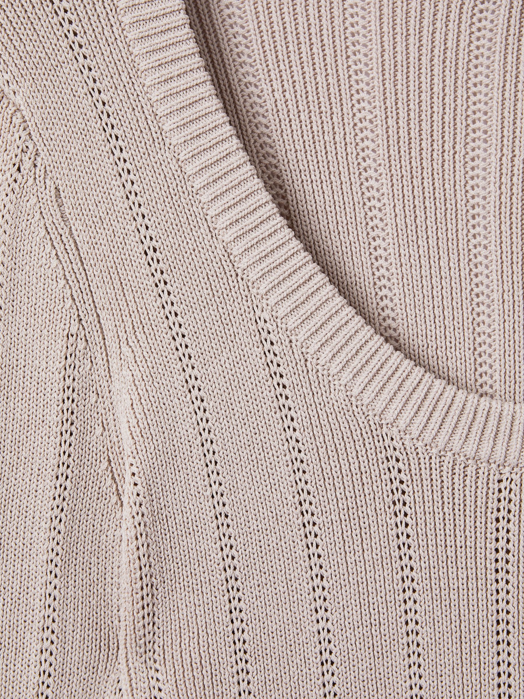 Knitted Scoop Neck Top in Neutral