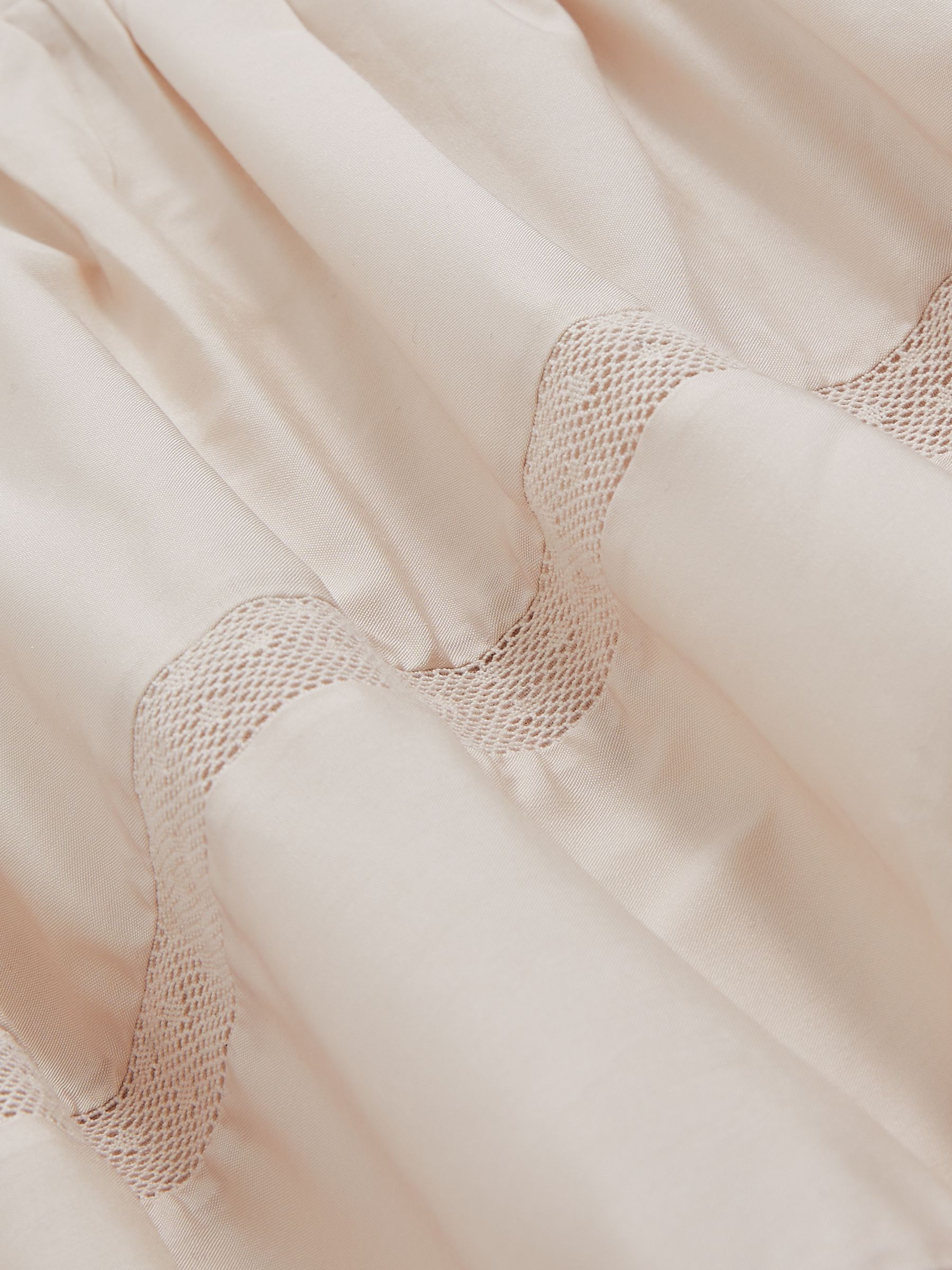 Shirred Ruffle Hem Mini Dress in Neutral