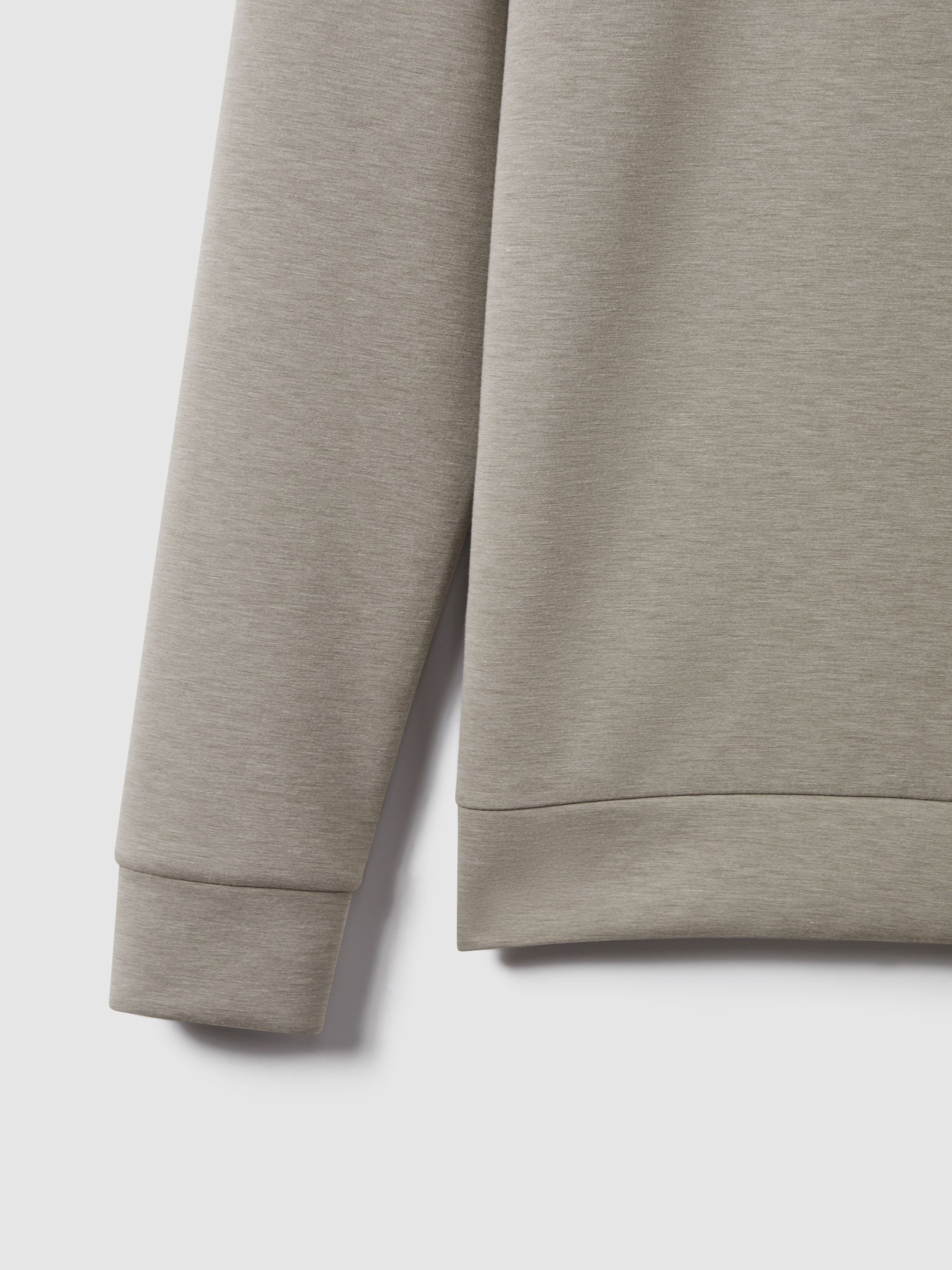 Interlock Jersey Drawstring Hoodie in Taupe