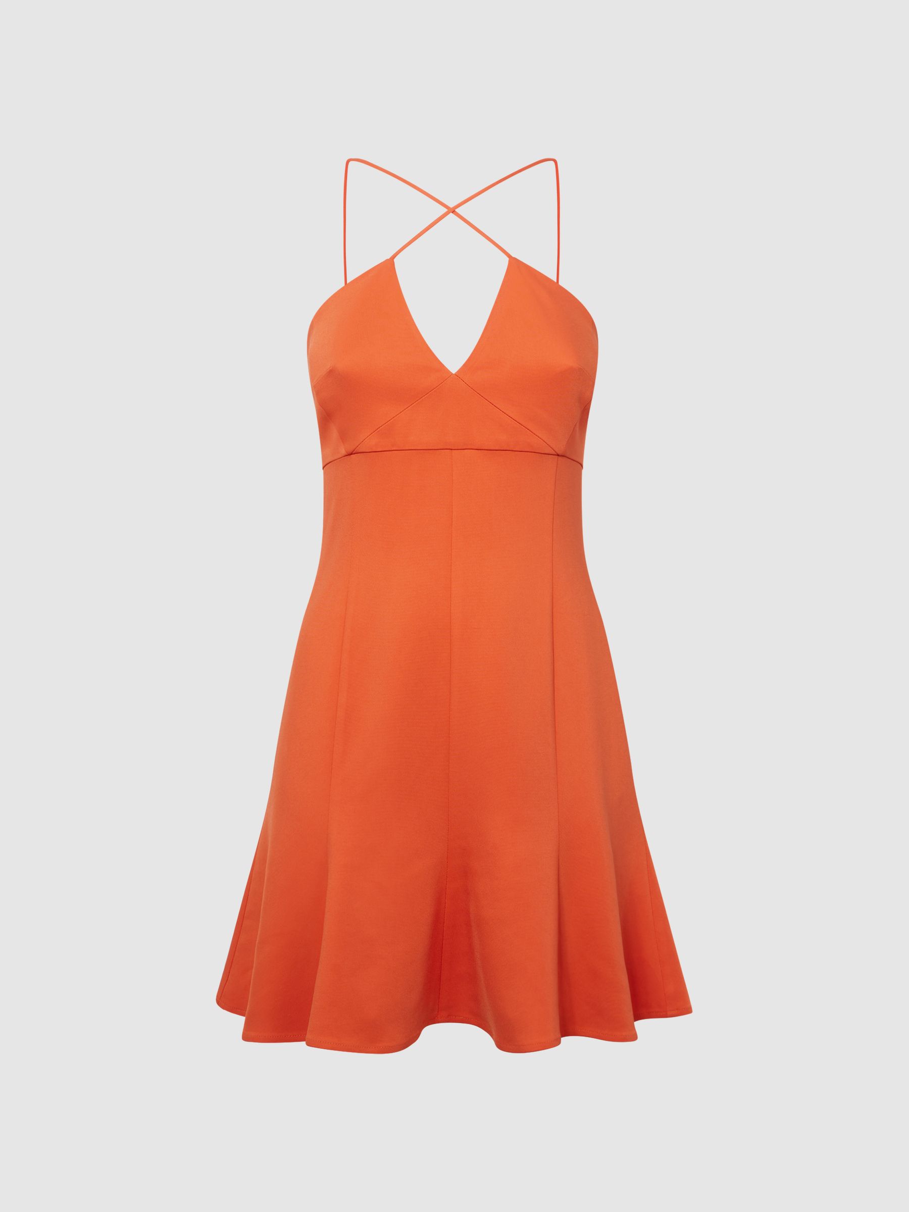 Strappy Mini Dress in Orange