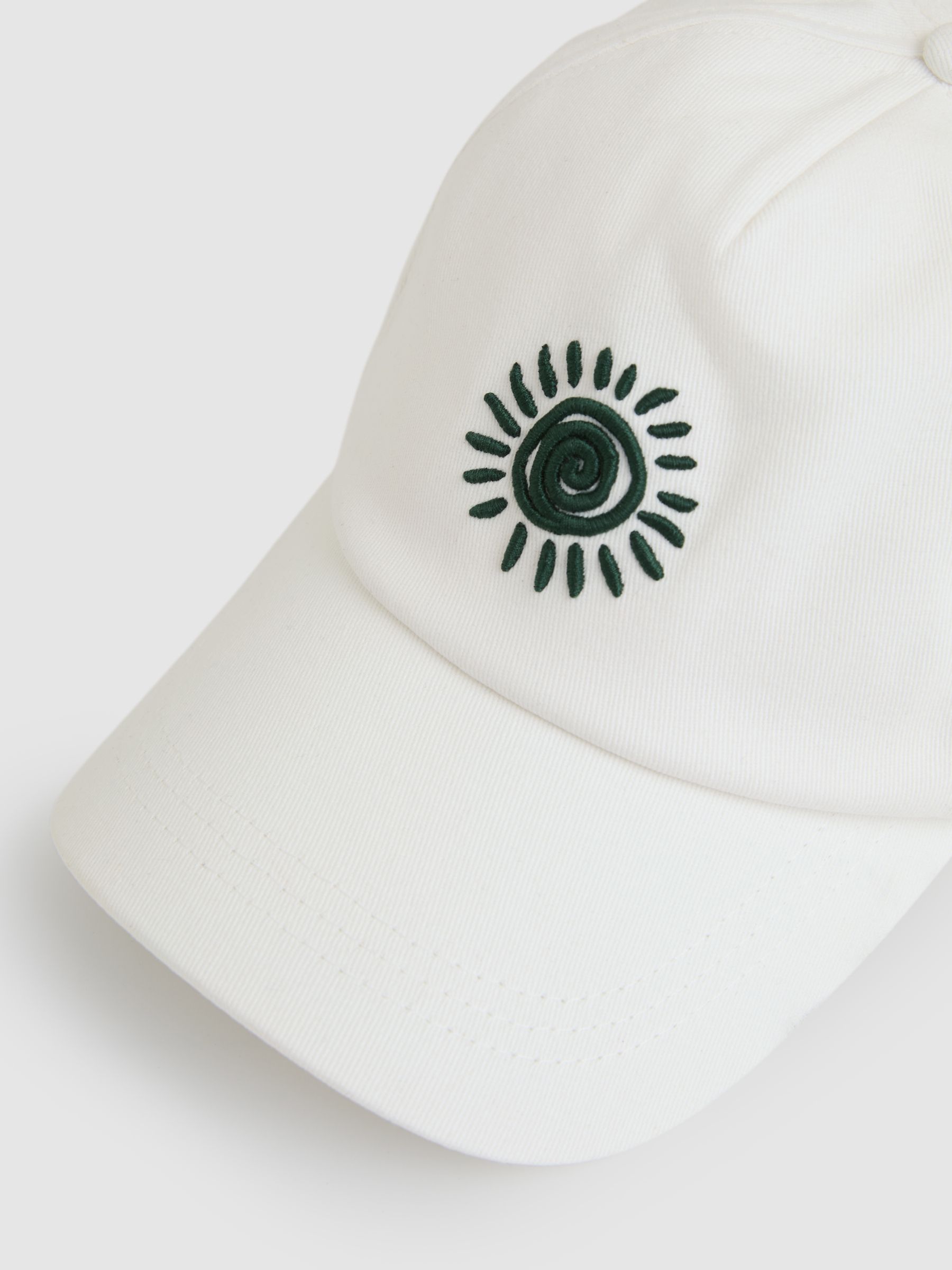 Reiss | Ché Sun-Embroidered Cap in White