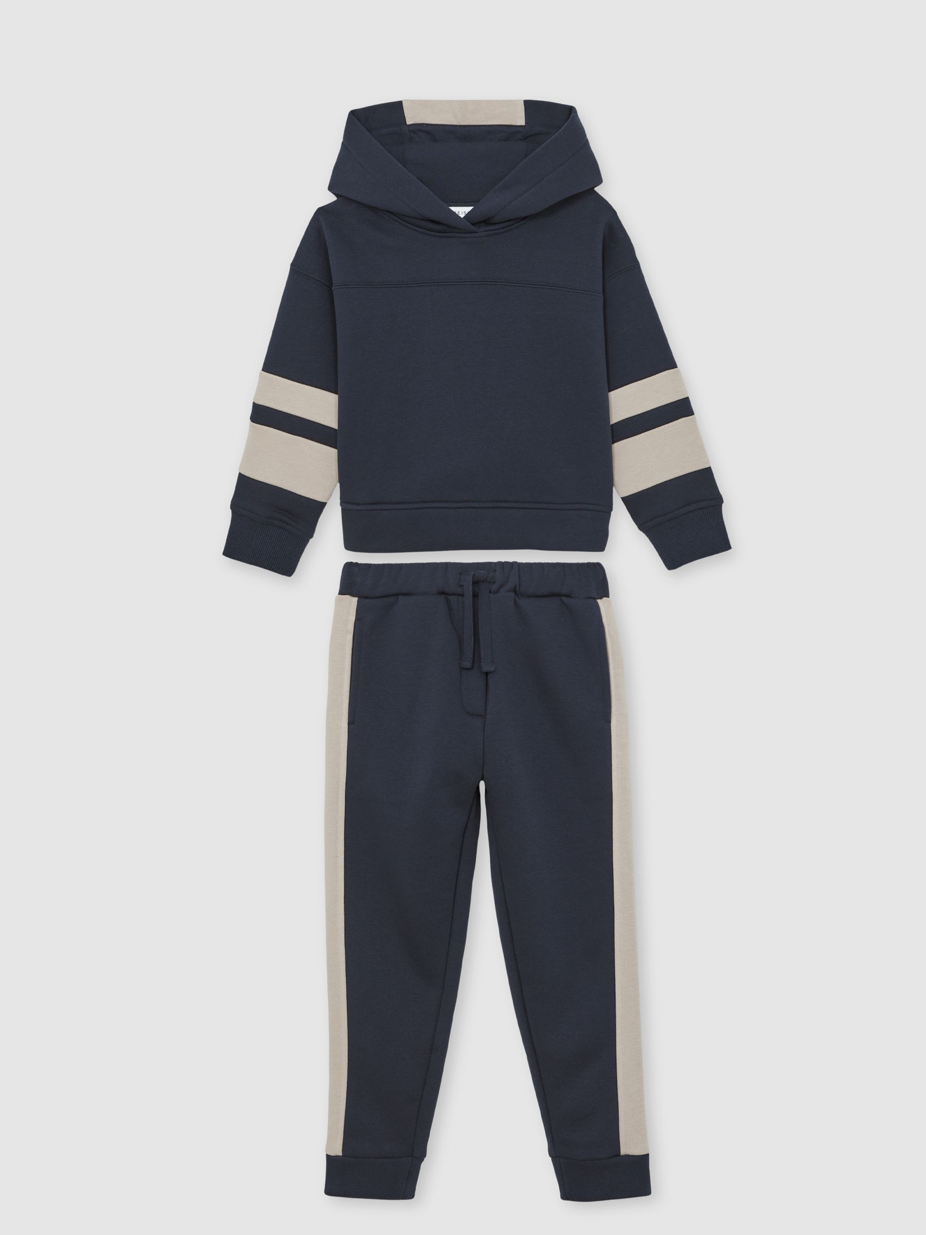 3-9 yrs Cotton-Blend Joggers and Hoodie Set in Navy