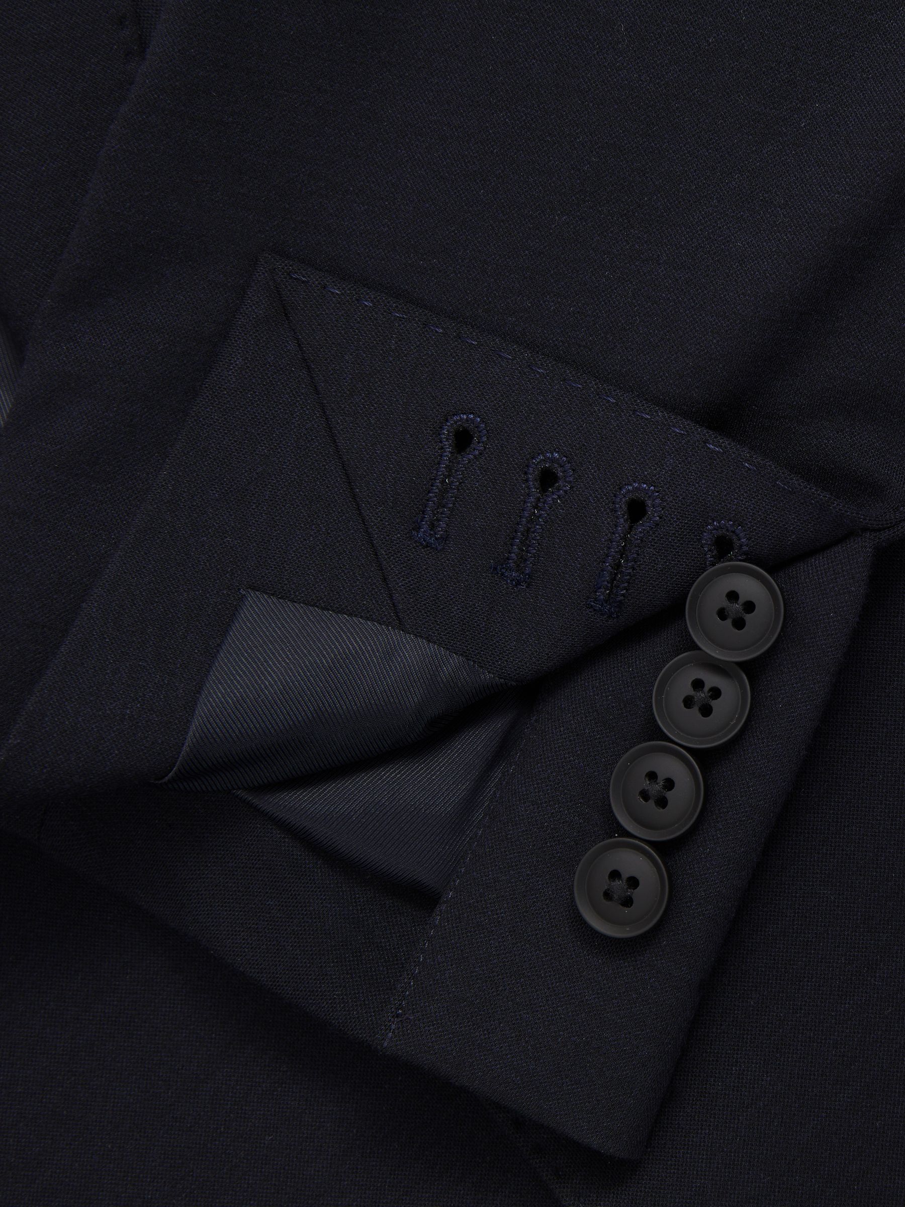 Single Breasted Jersey Suit Blazer in Navy