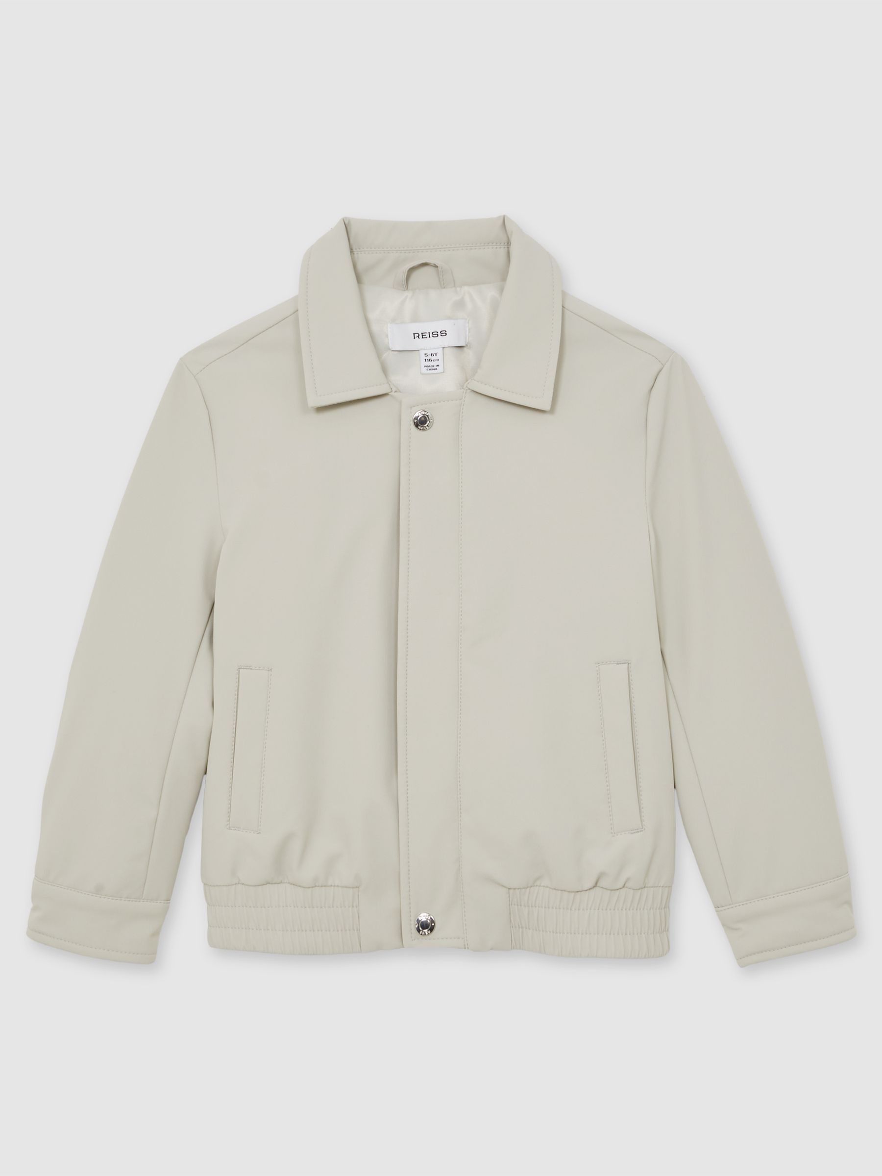 13-14 yrs Zip-Through Harrington Jacket in Stone